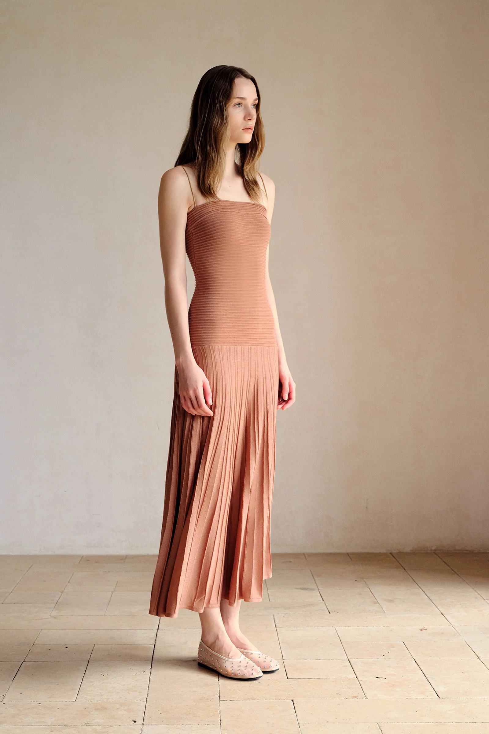 Phyllo Midi Knit Dress (Chesnut) - Image 10