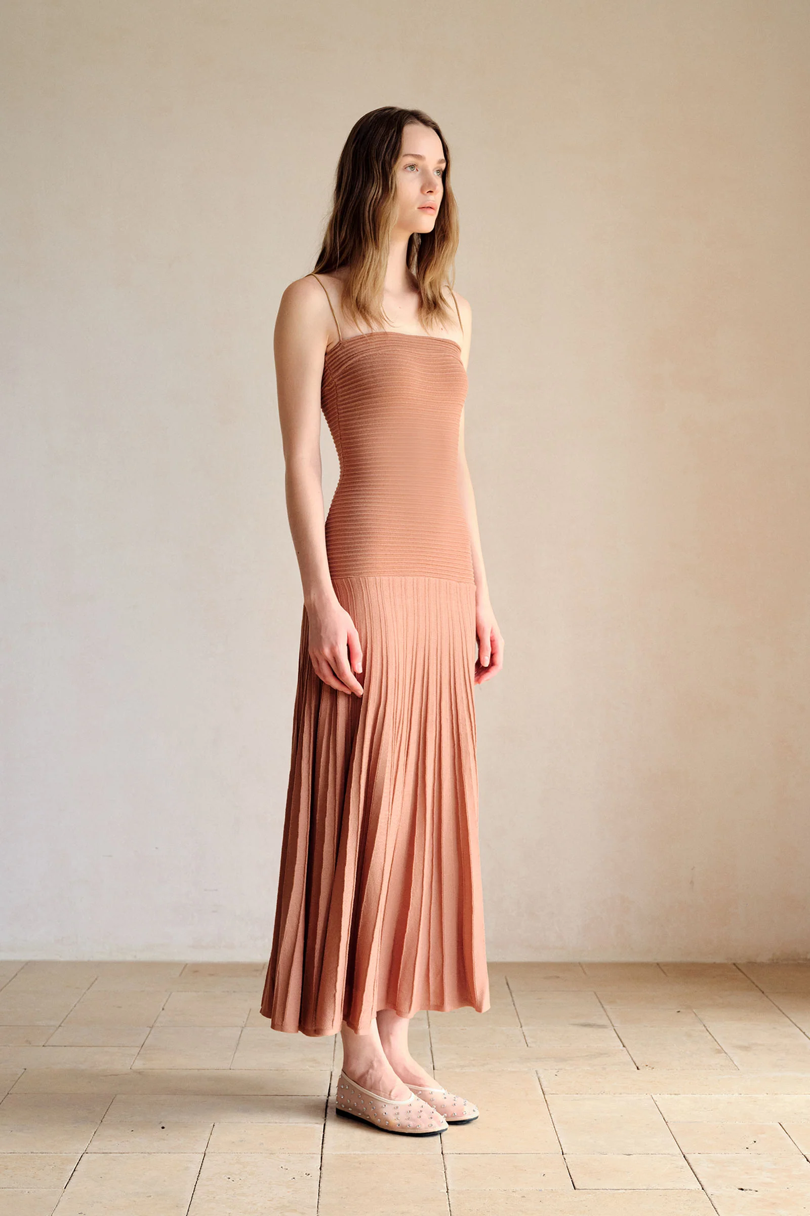 Phyllo Midi Knit Dress (Chesnut) - Image 4