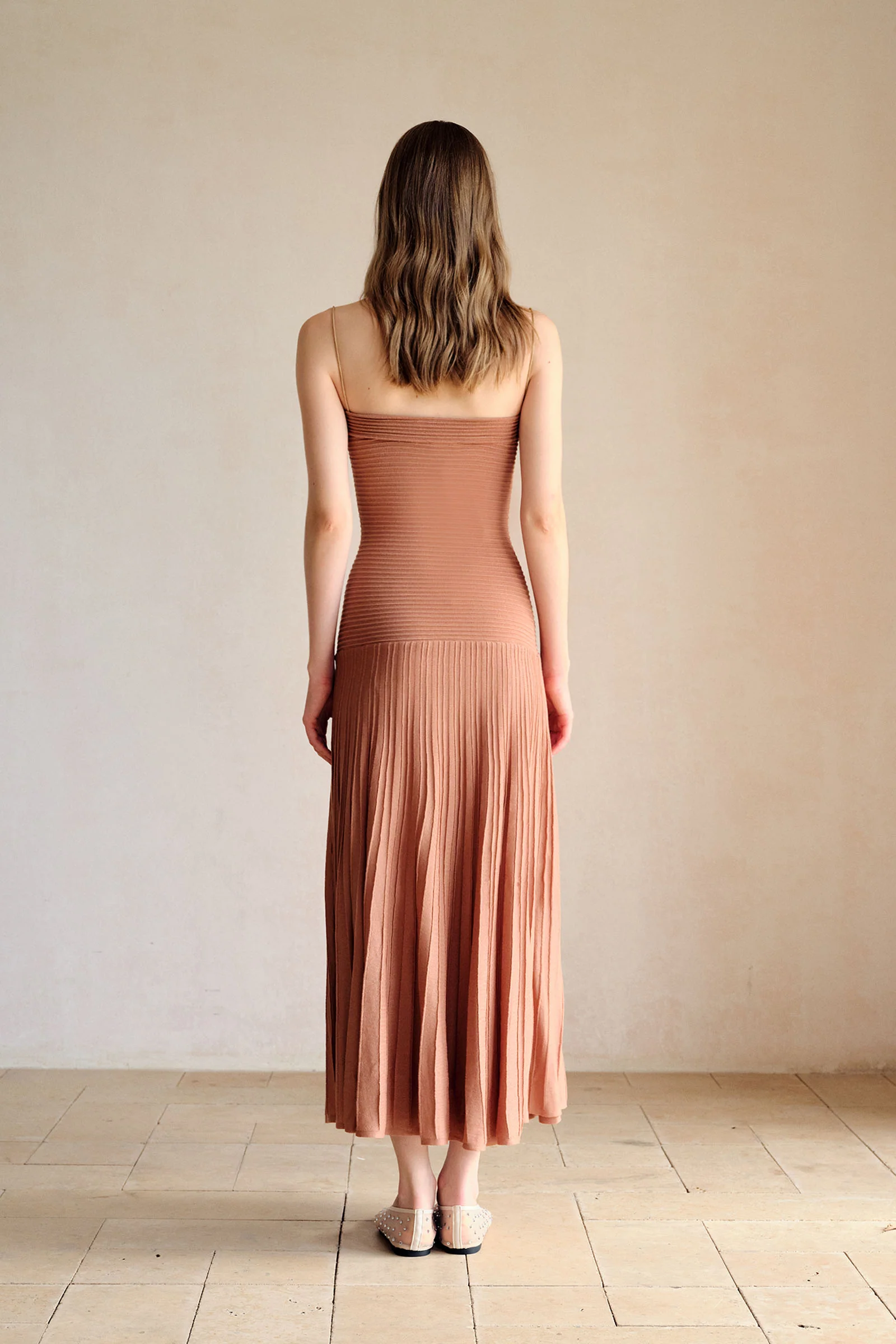 Phyllo Midi Knit Dress (Chesnut) - Image 5