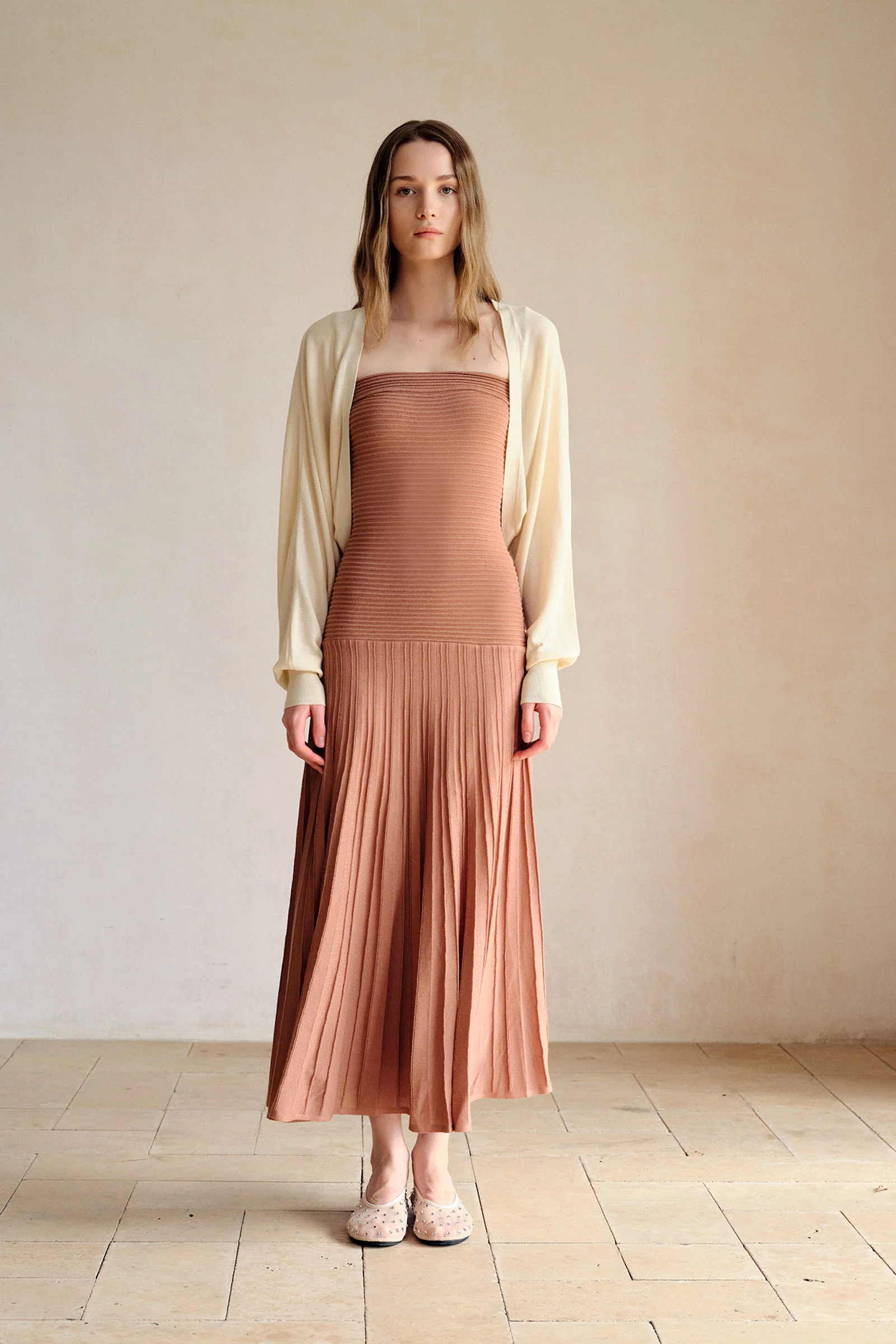 Phyllo Midi Knit Dress (Chesnut) - Image 8