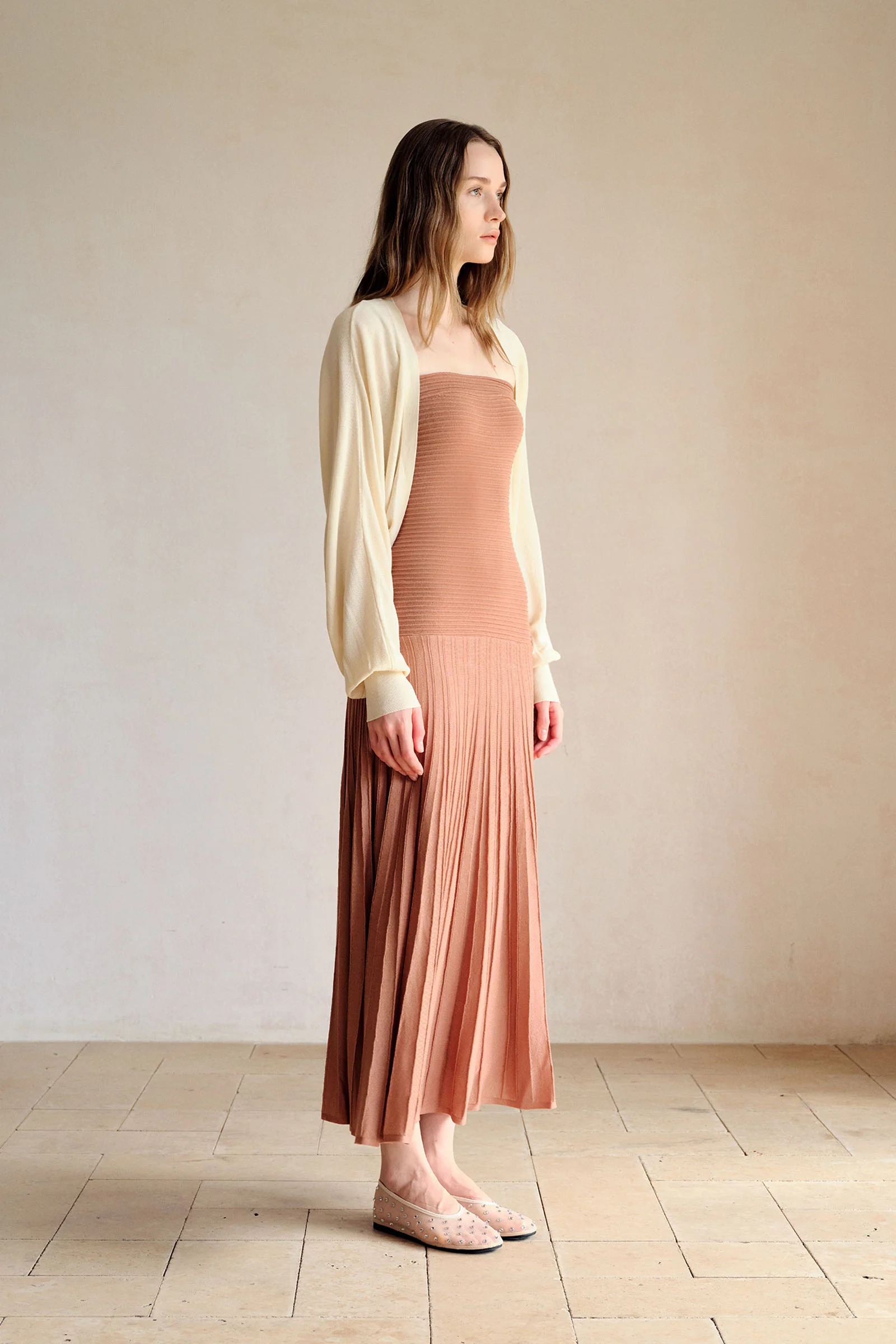 Phyllo Midi Knit Dress (Chesnut) - Image 9