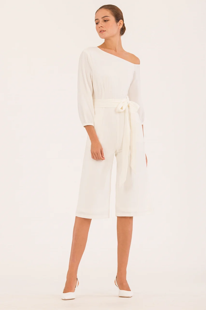 New Derkayra Jumpsuit Cullotes (White) - Image 2