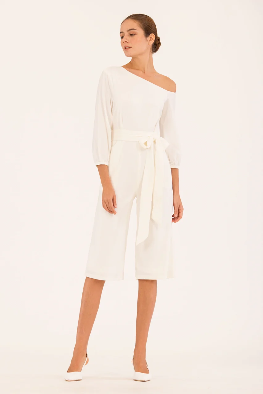 New Derkayra Jumpsuit Cullotes (White) - Image 3