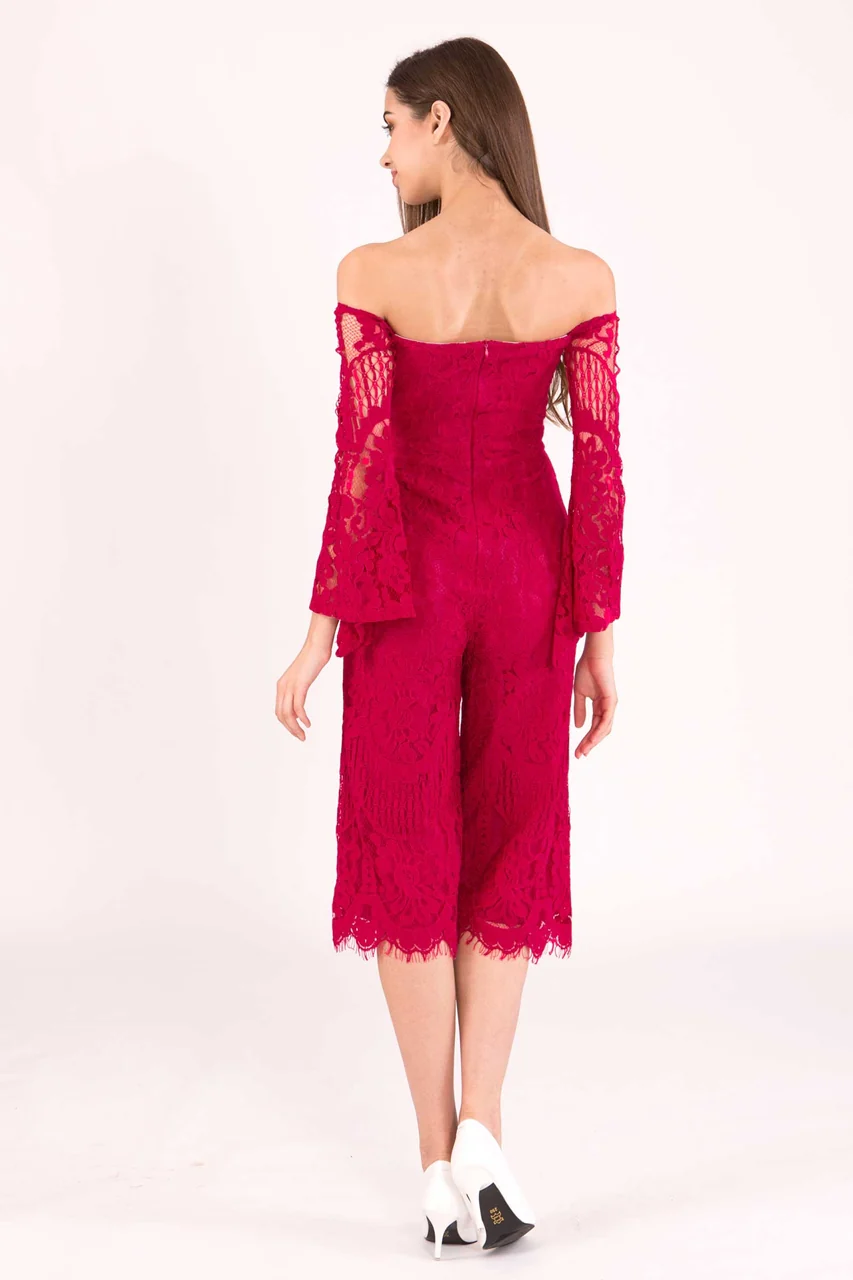 Dagusto Jumpsuit Cullotes (Red) - Image 3