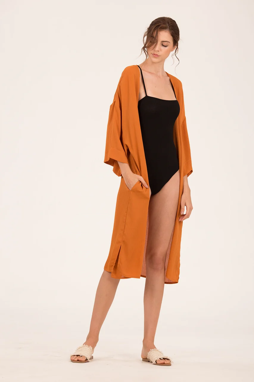 Danurtis Kimono Cardi (Rust Orange) - Image 4