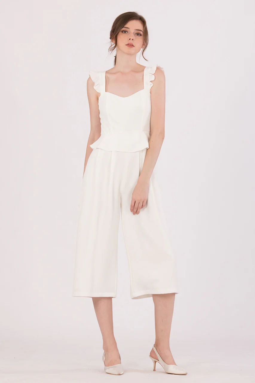 Diutol Jumpsuit Cullotes (White) - Image 5