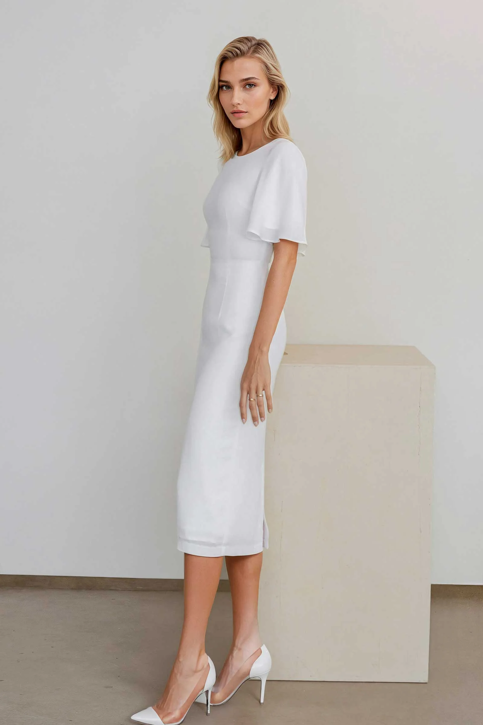 Dolies Dress (White) - Image 5