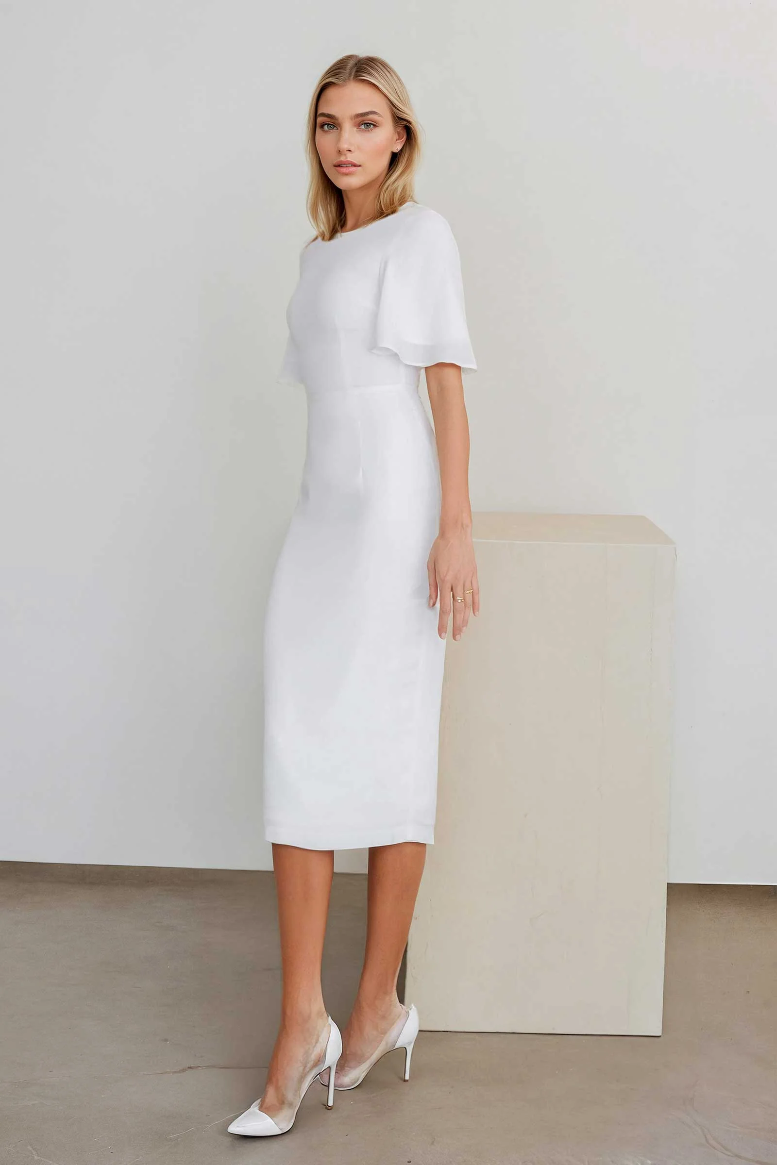 Dolies Dress (White) - Image 8