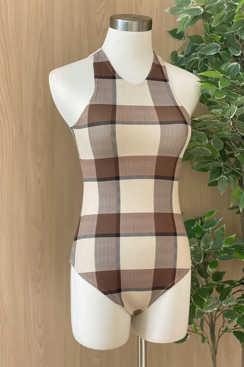 Damixze Bodysuit (Brown+Cream) - Image 2