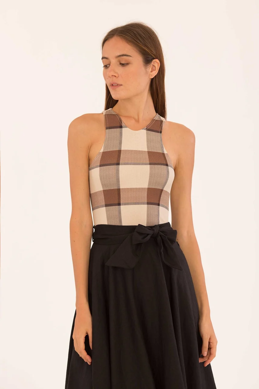 Damixze Bodysuit (Brown+Cream) - Image 4