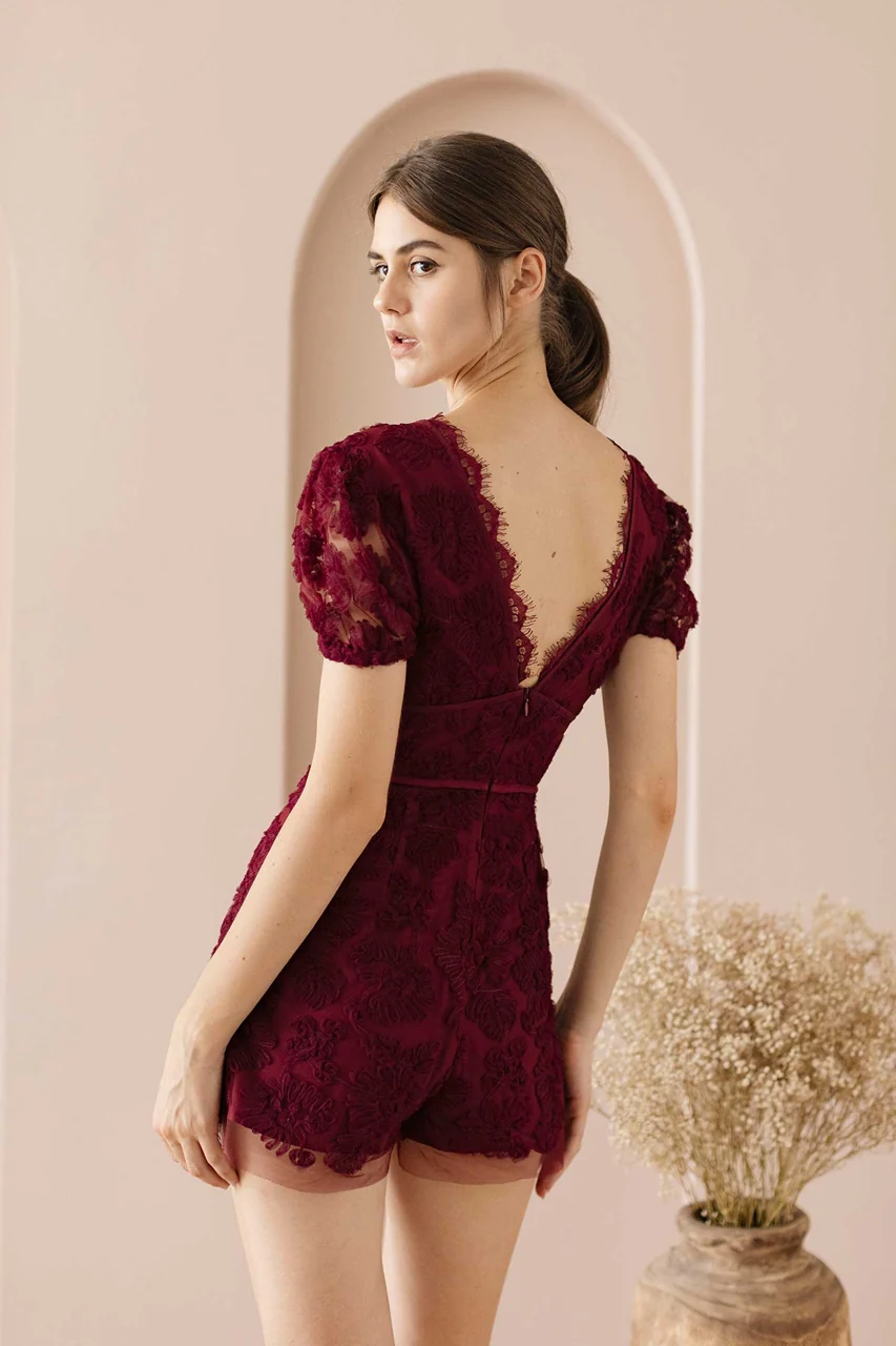 Dataliav Romper (Maroon) - Image 3