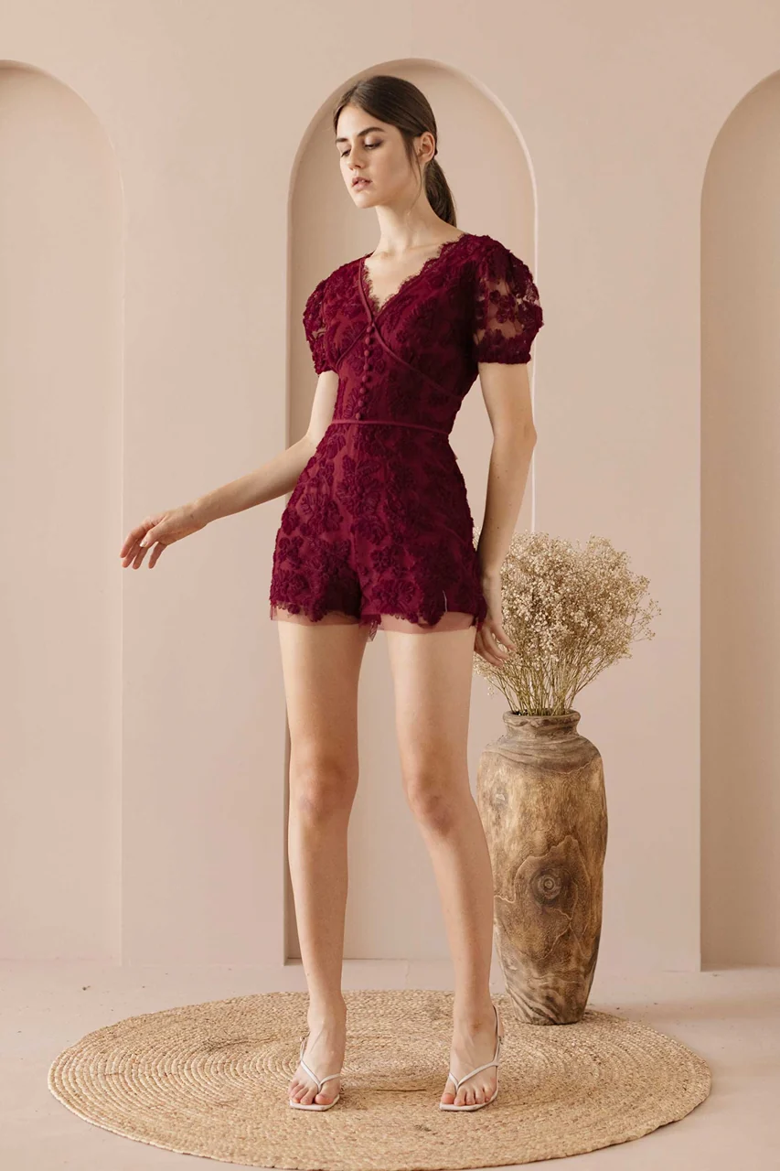 Dataliav Romper (Maroon) - Image 4