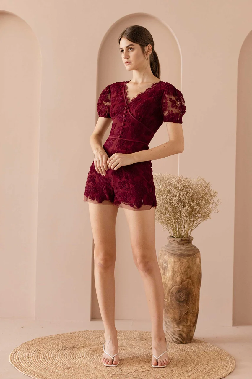Dataliav Romper (Maroon) - Image 5