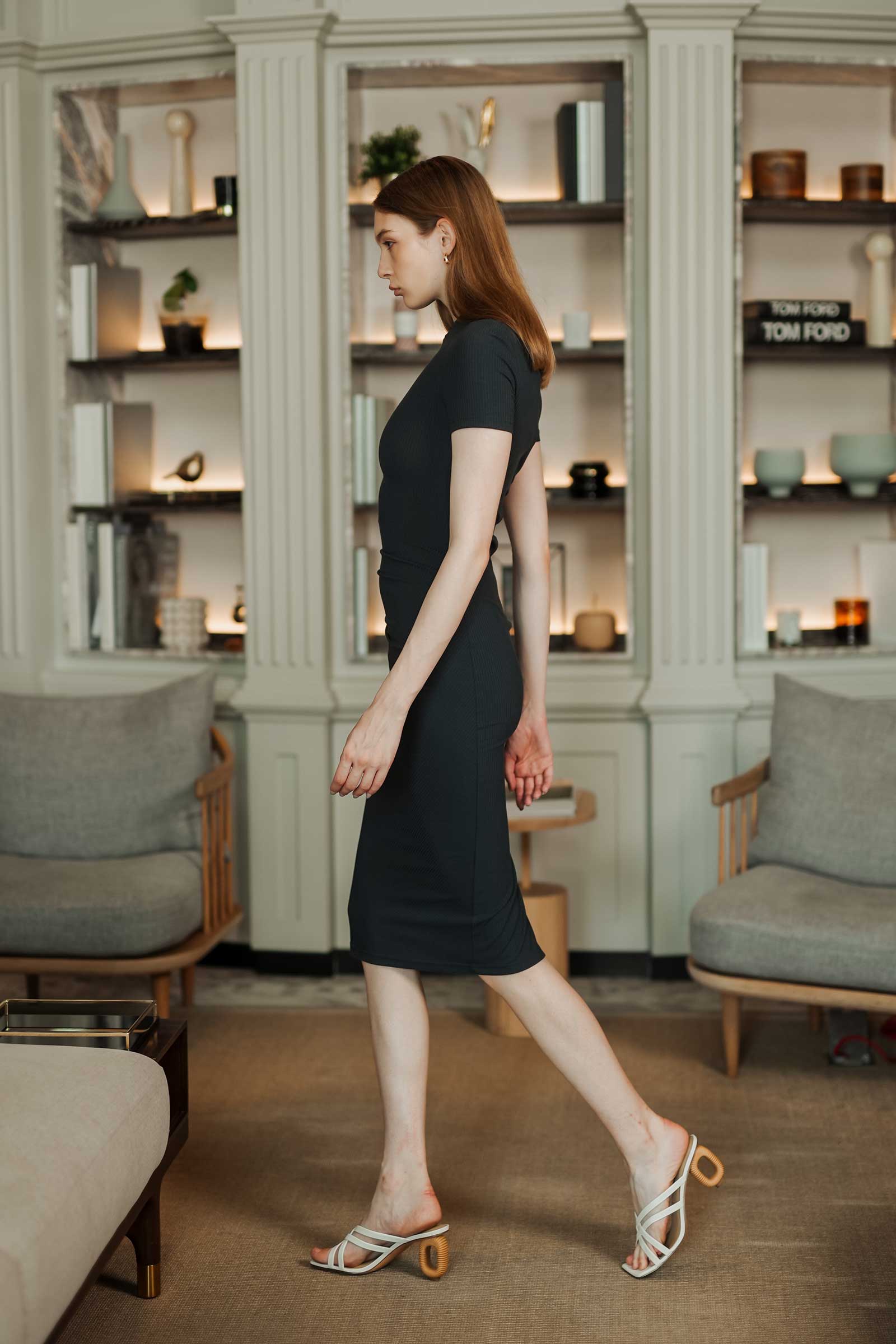 Doreale Ribbed Dress (Teal) - Image 3
