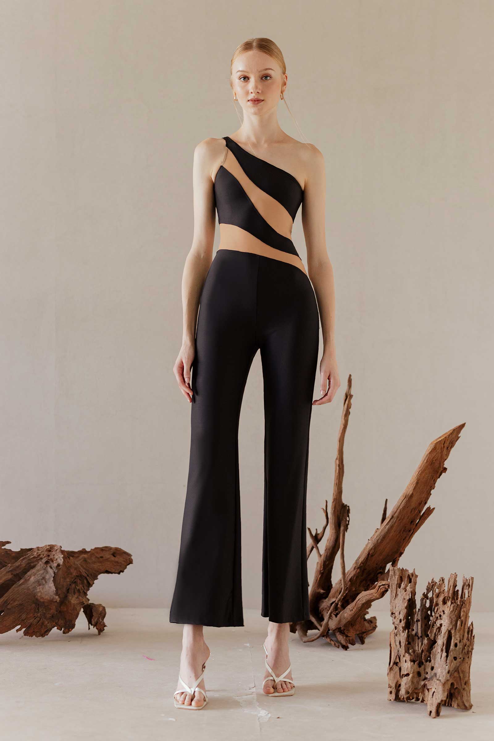 Dolace Jumpsuit (Black+Nude) - Image 10