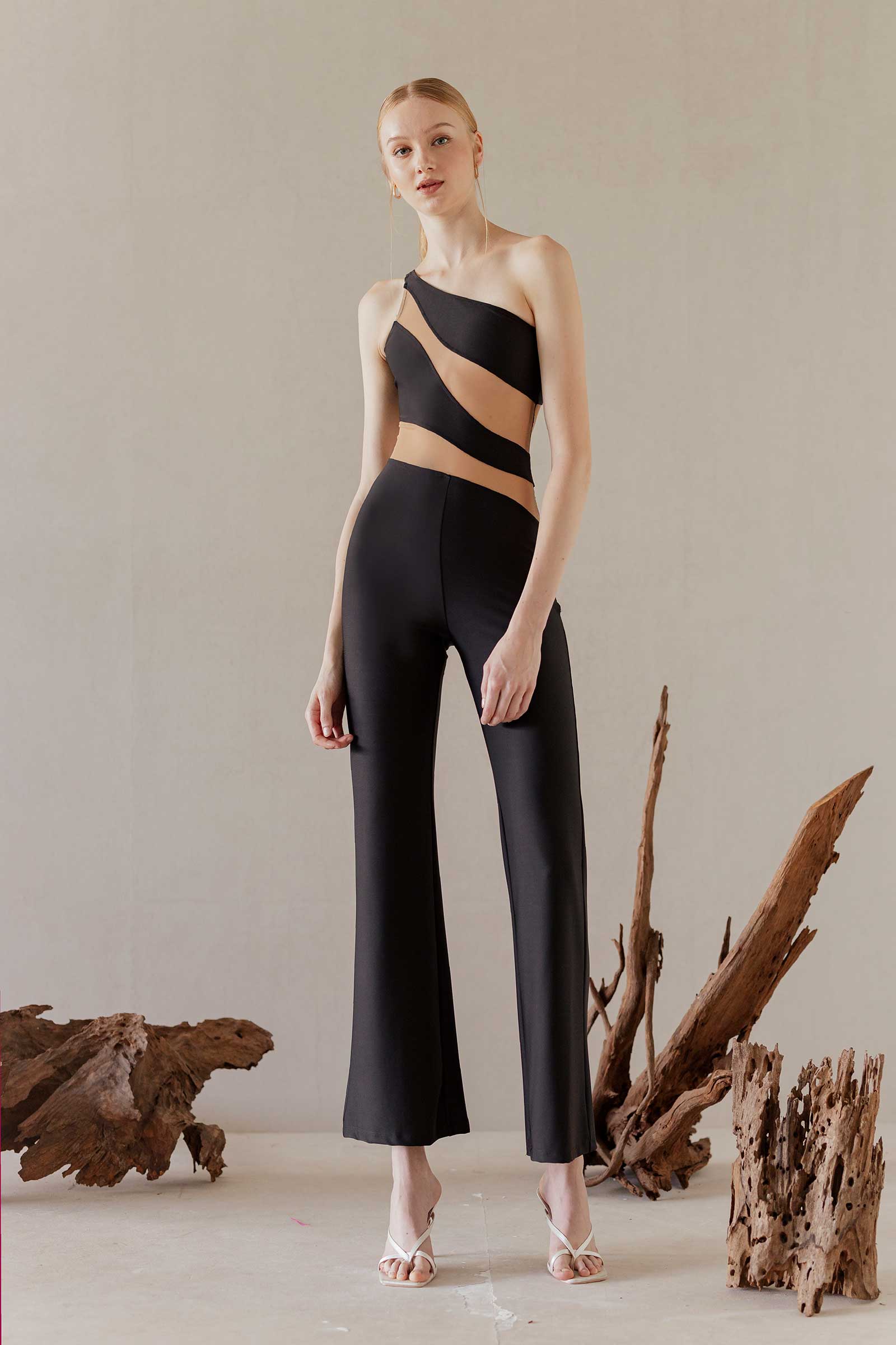 Dolace Jumpsuit (Black+Nude) - Image 11