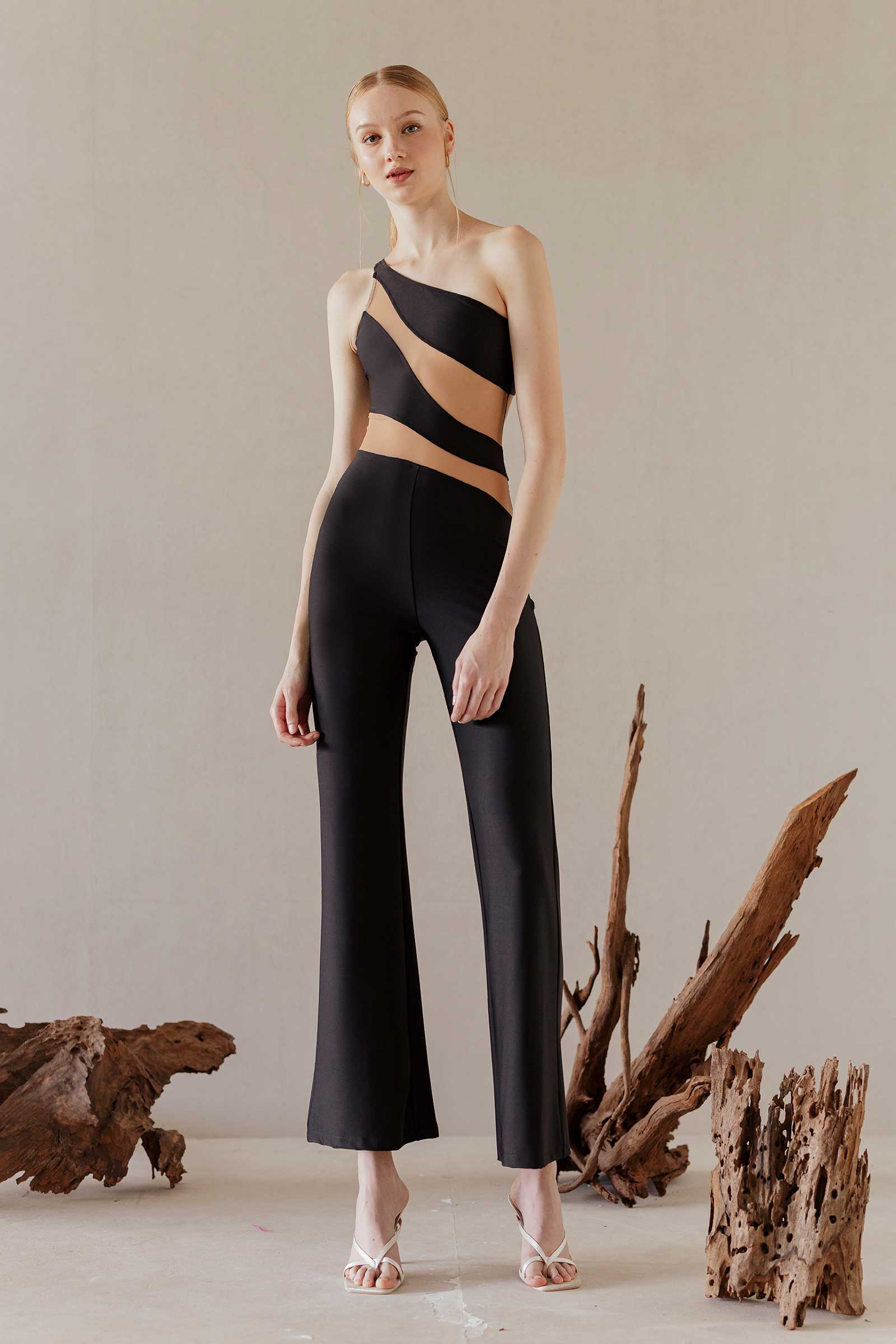 Dolace Jumpsuit (Black+Nude) - Image 13