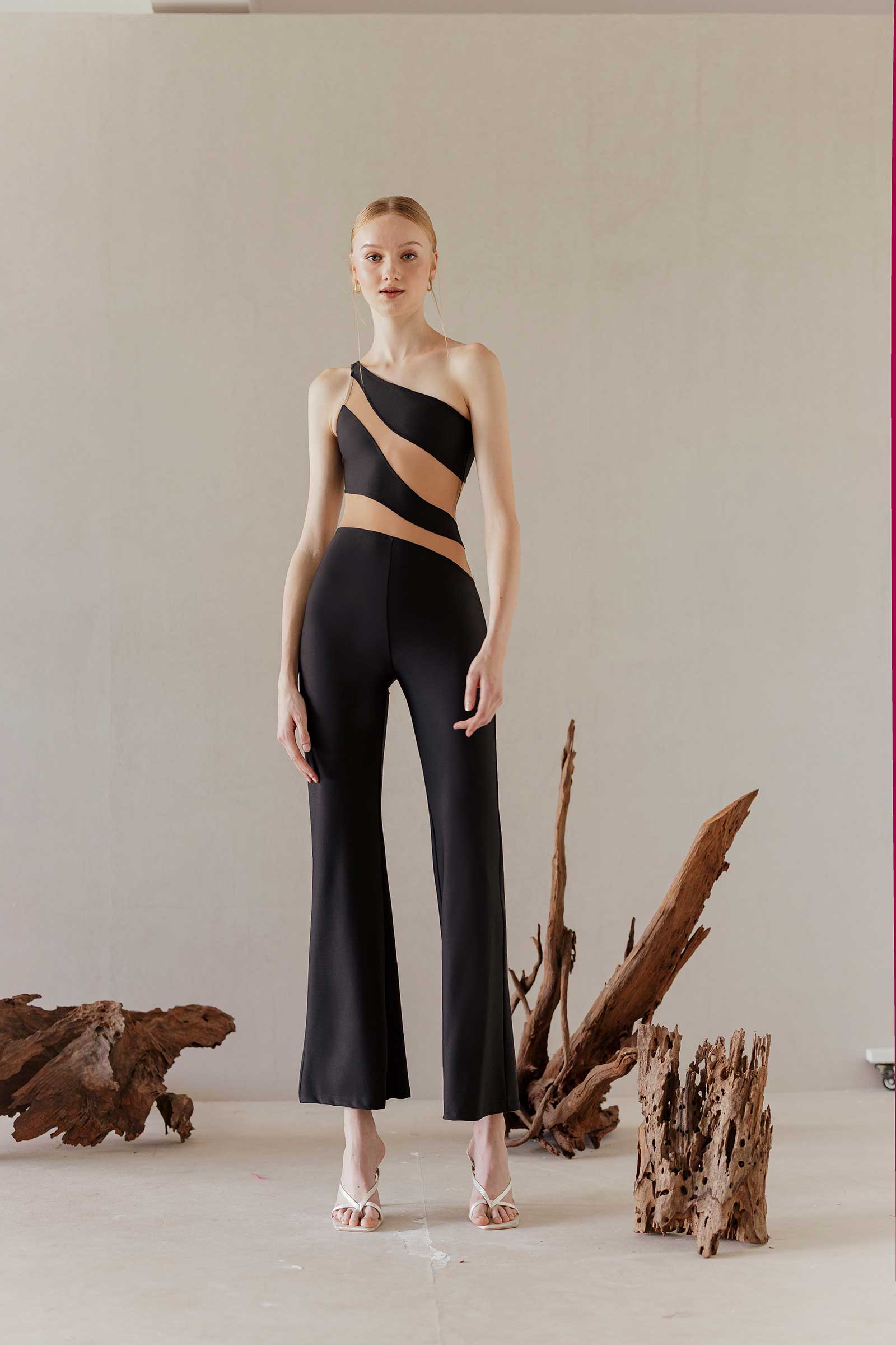 Dolace Jumpsuit (Black+Nude) - Image 15