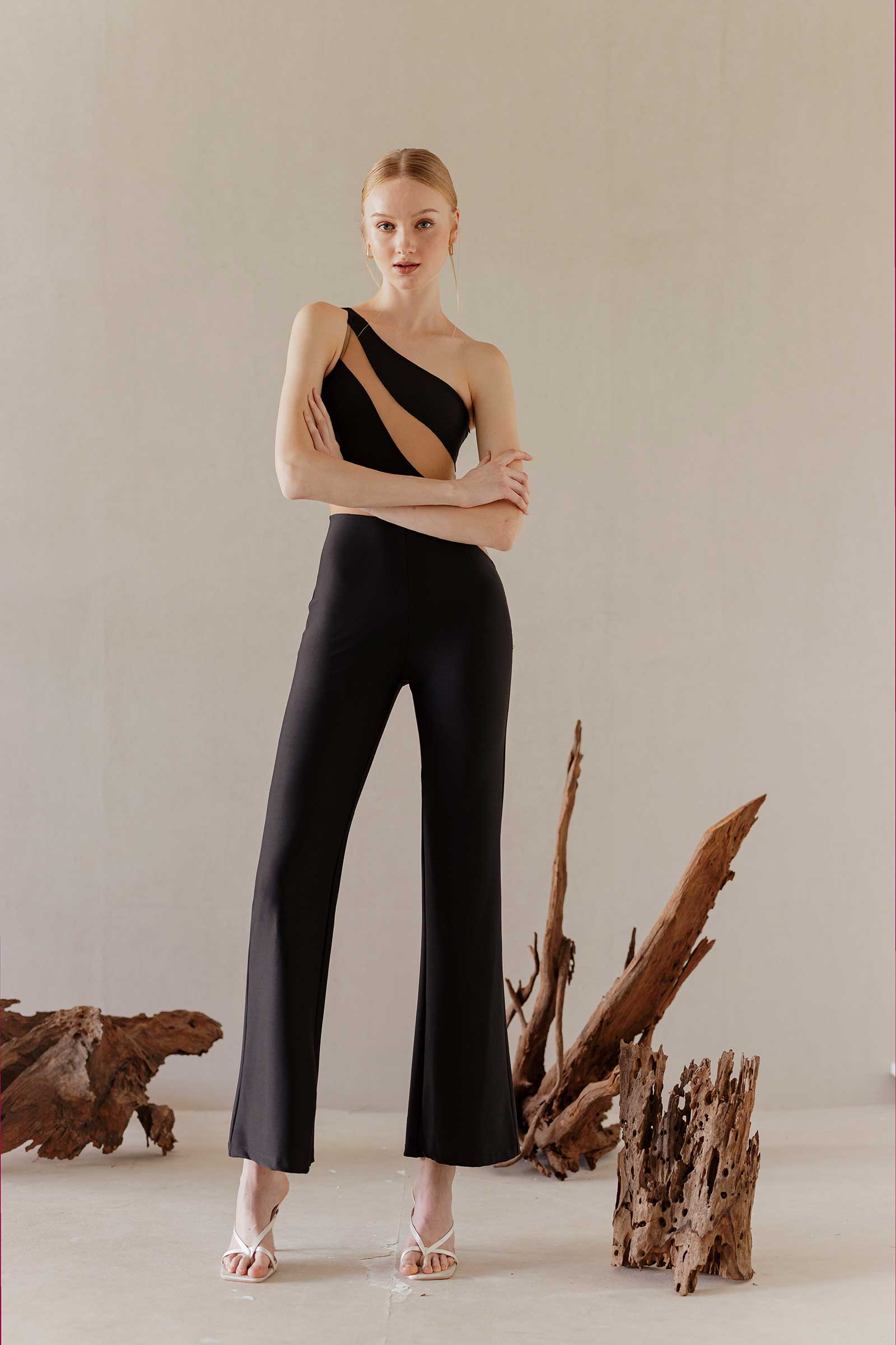Dolace Jumpsuit (Black+Nude) - Image 17