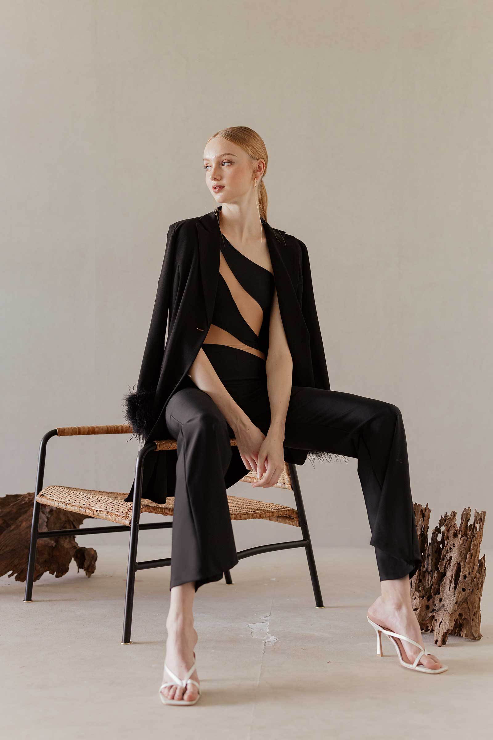 Dolace Jumpsuit (Black+Nude) - Image 19