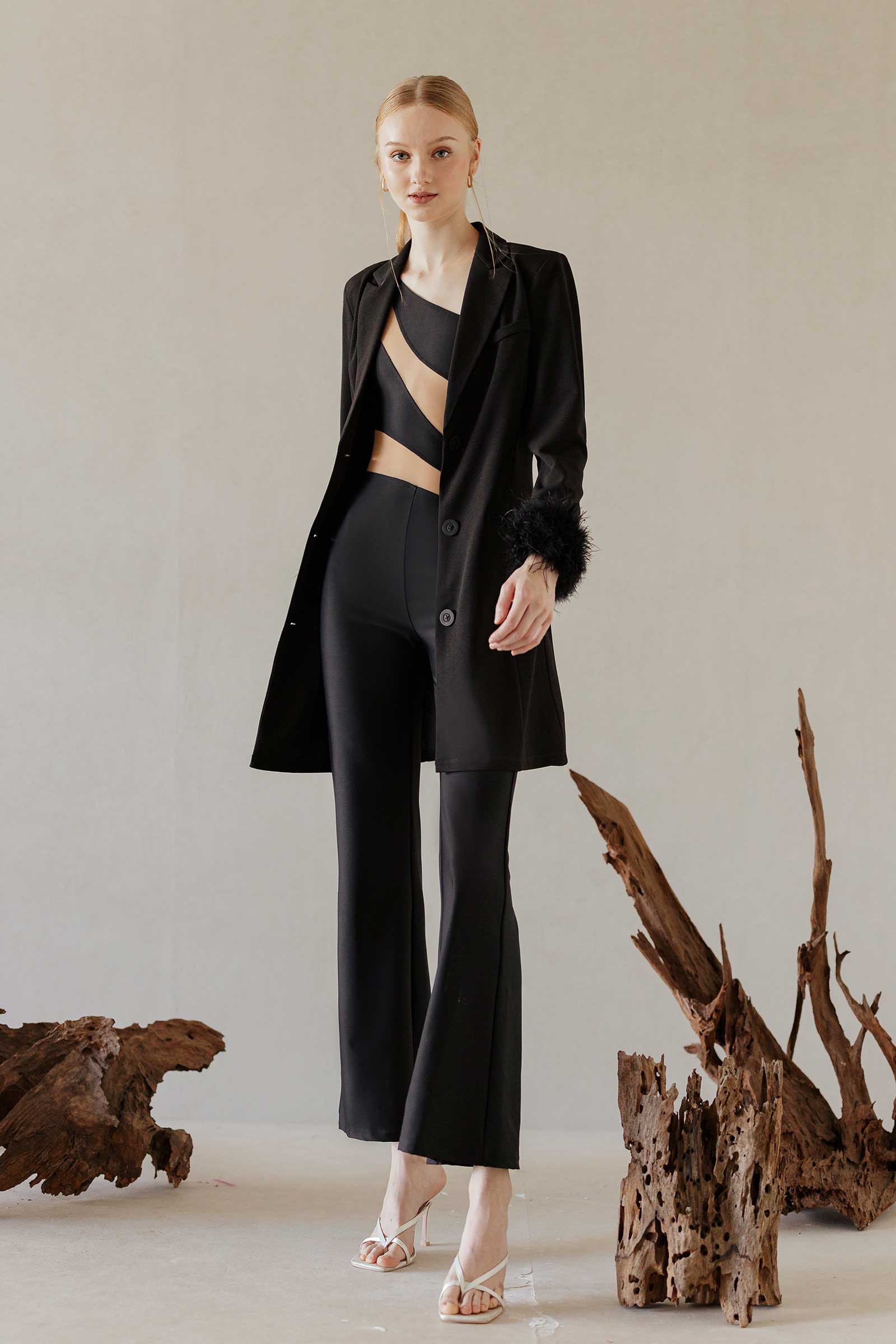 Dolace Jumpsuit (Black+Nude) - Image 20