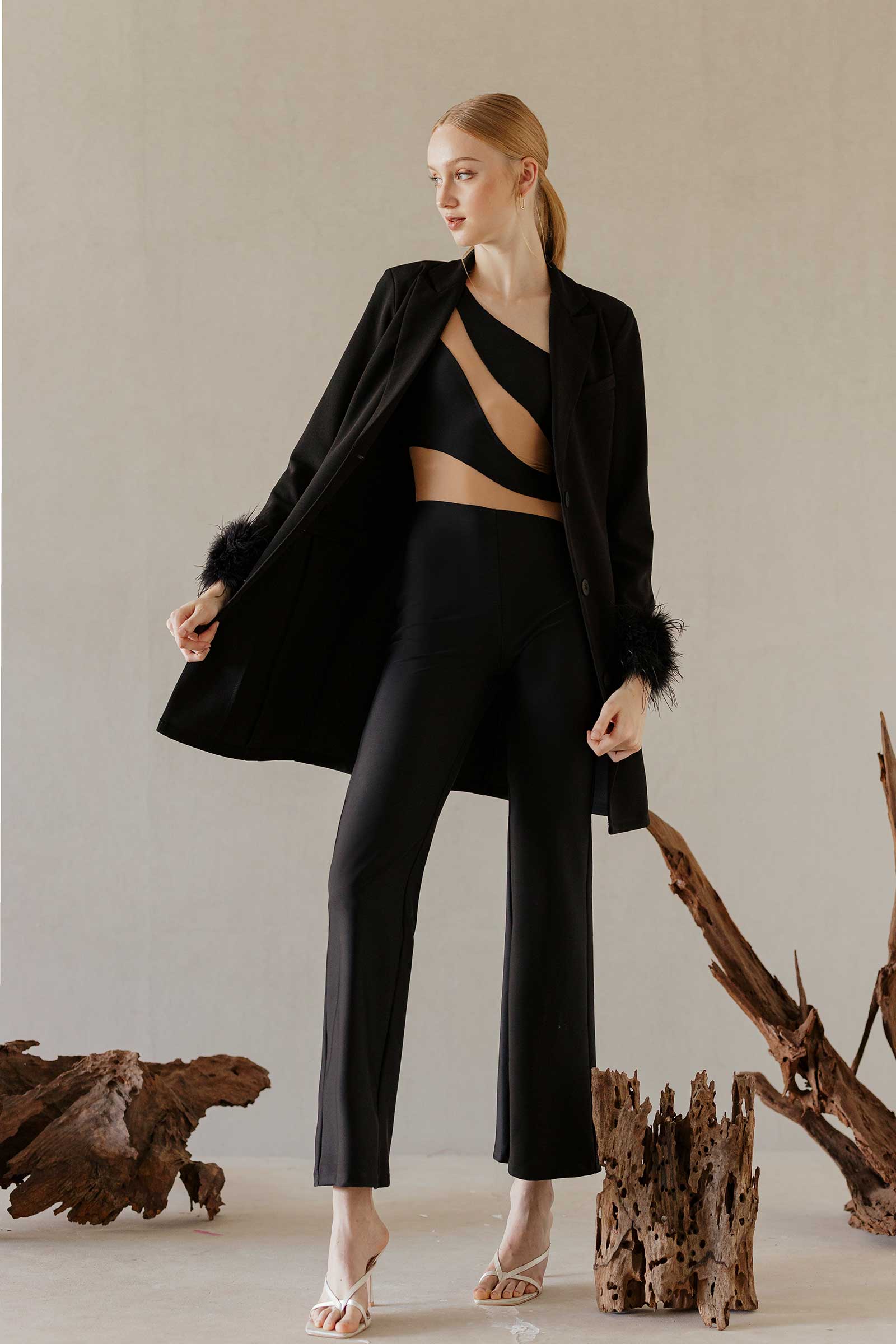 Dolace Jumpsuit (Black+Nude) - Image 21