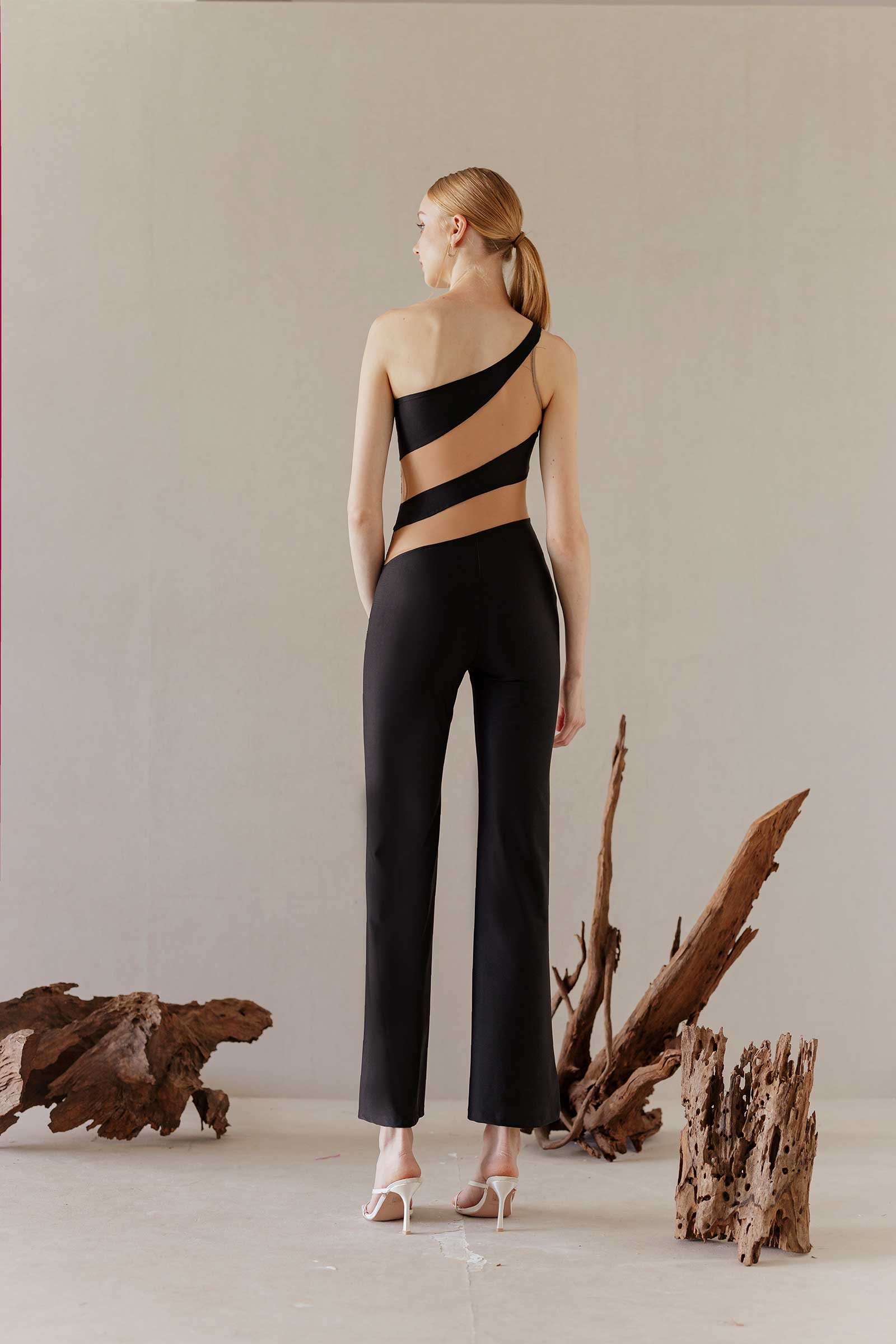 Dolace Jumpsuit (Black+Nude) - Image 3