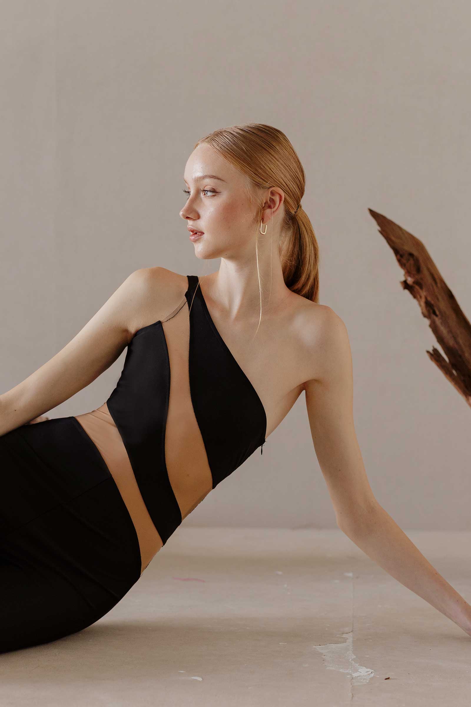 Dolace Jumpsuit (Black+Nude) - Image 5