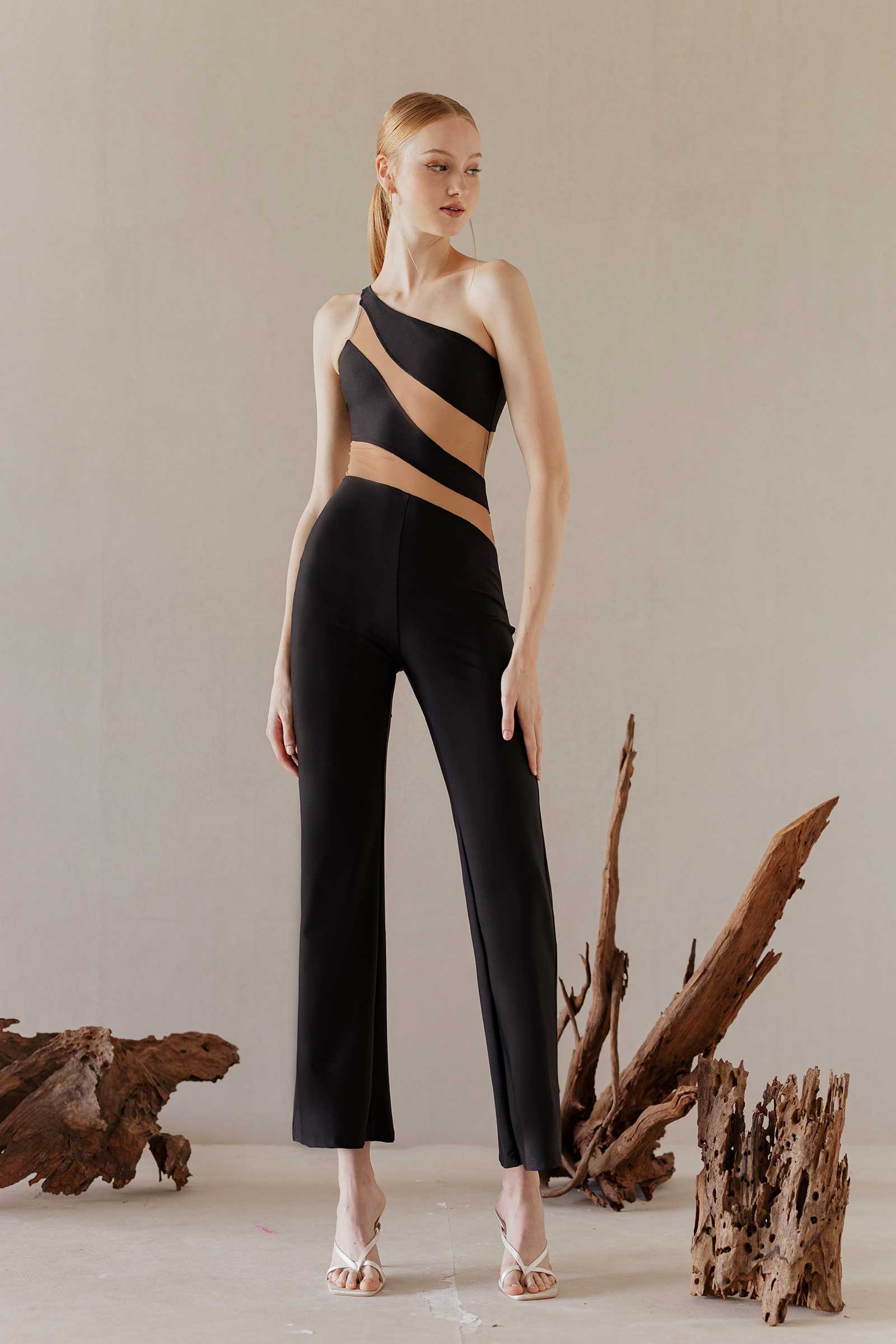 Dolace Jumpsuit (Black+Nude) - Image 7