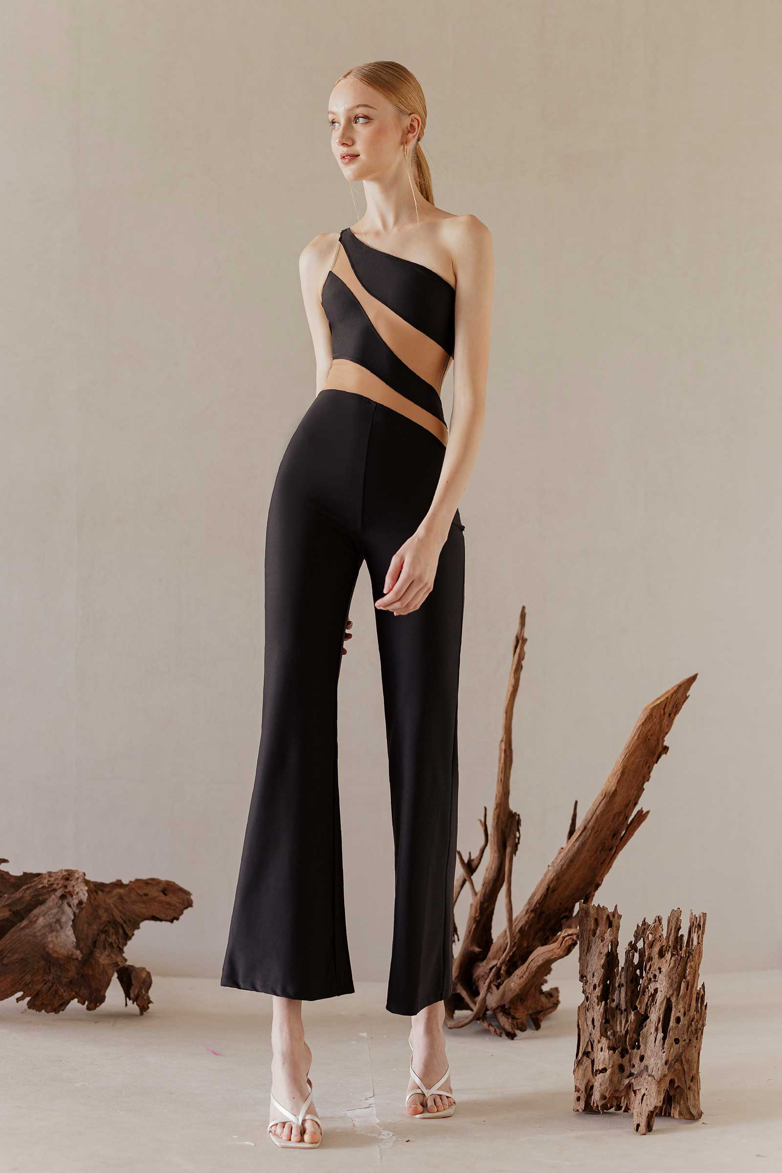 Dolace Jumpsuit (Black+Nude) - Image 8