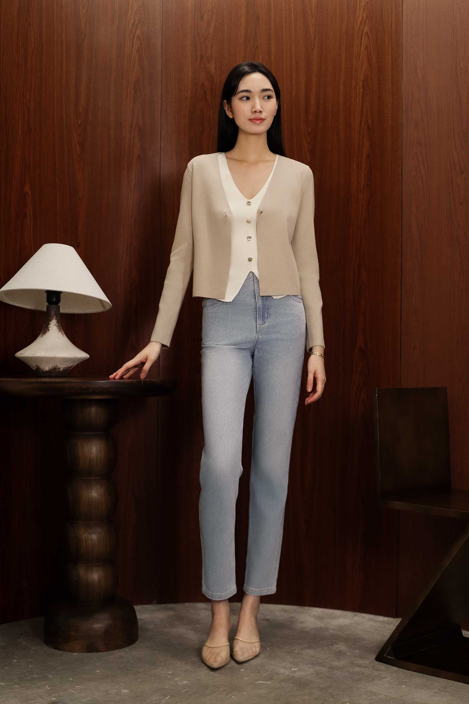Dasiene Knit Cardigan (Khaki) - Image 13
