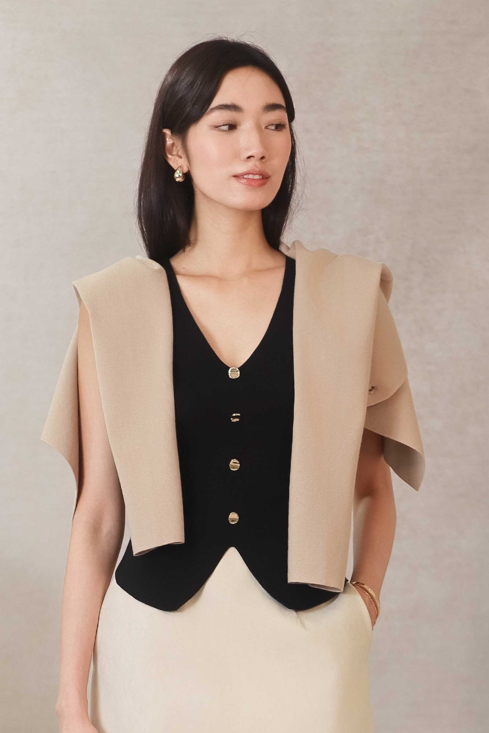 Dasiene Knit Cardigan (Khaki) - Image 15