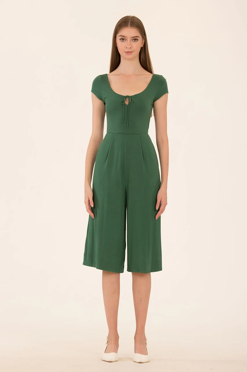Dalamixy Jumpsuit Cullotes (Green) - Image 4