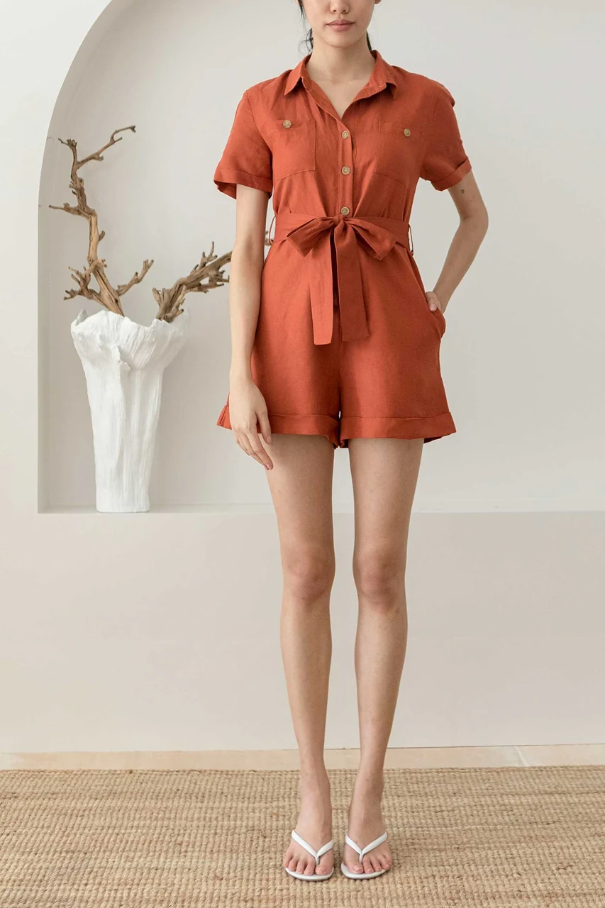 Dokirein Romper (Rust Orange) - Image 2
