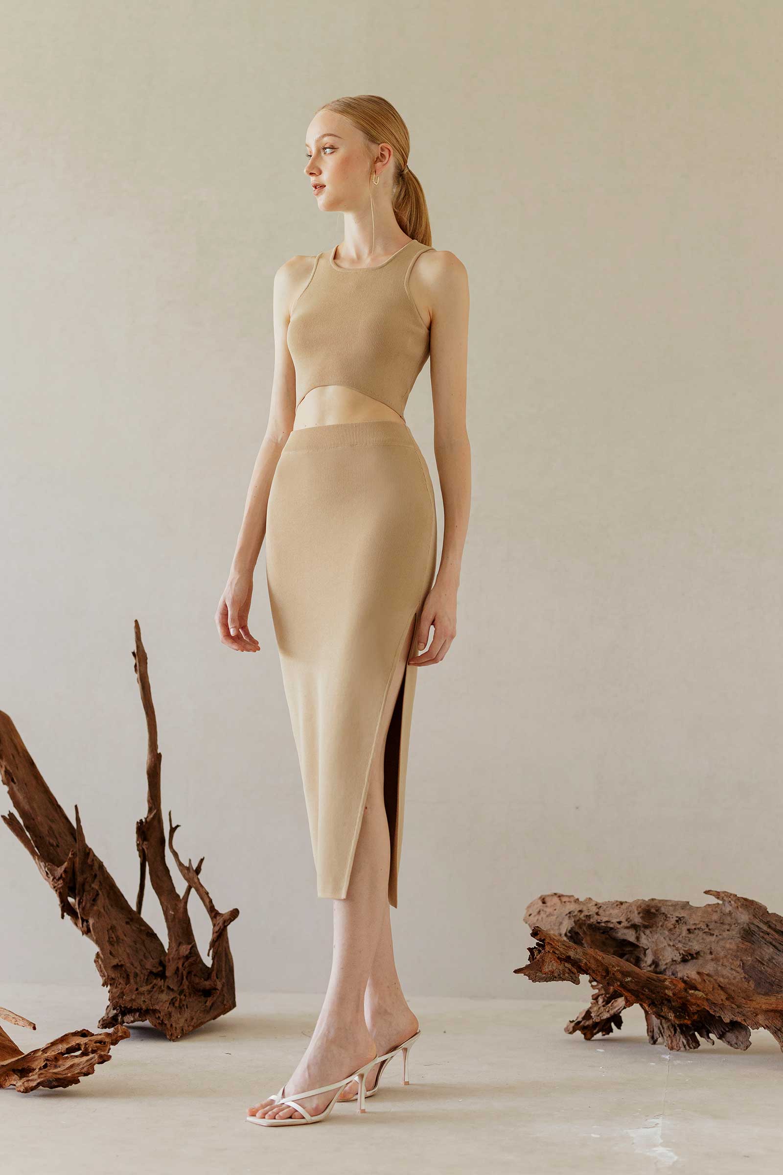 Decala Skirt (Taupe) - Image 8