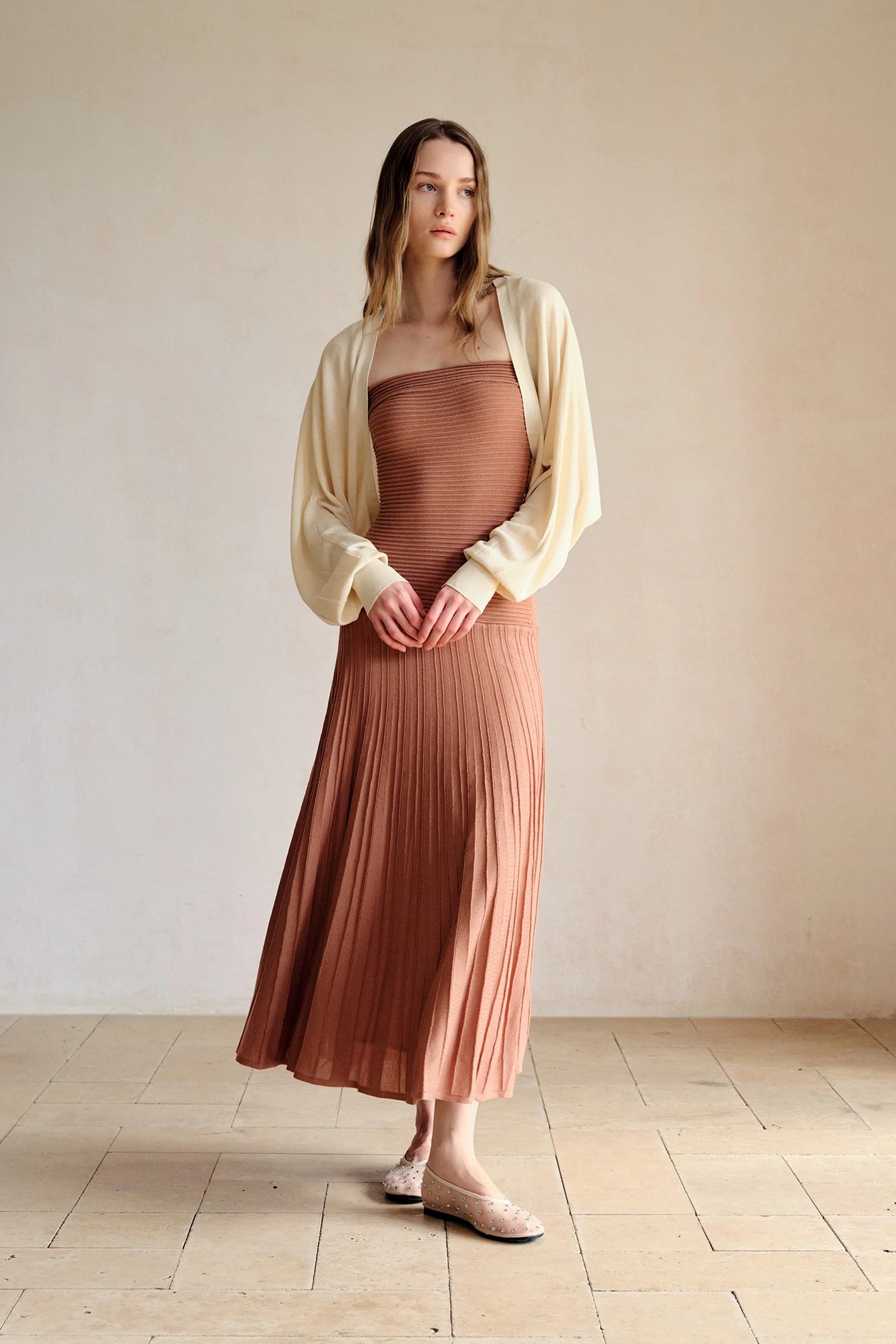 Beth Cropped Knit Overlay (Curd) - Image 4