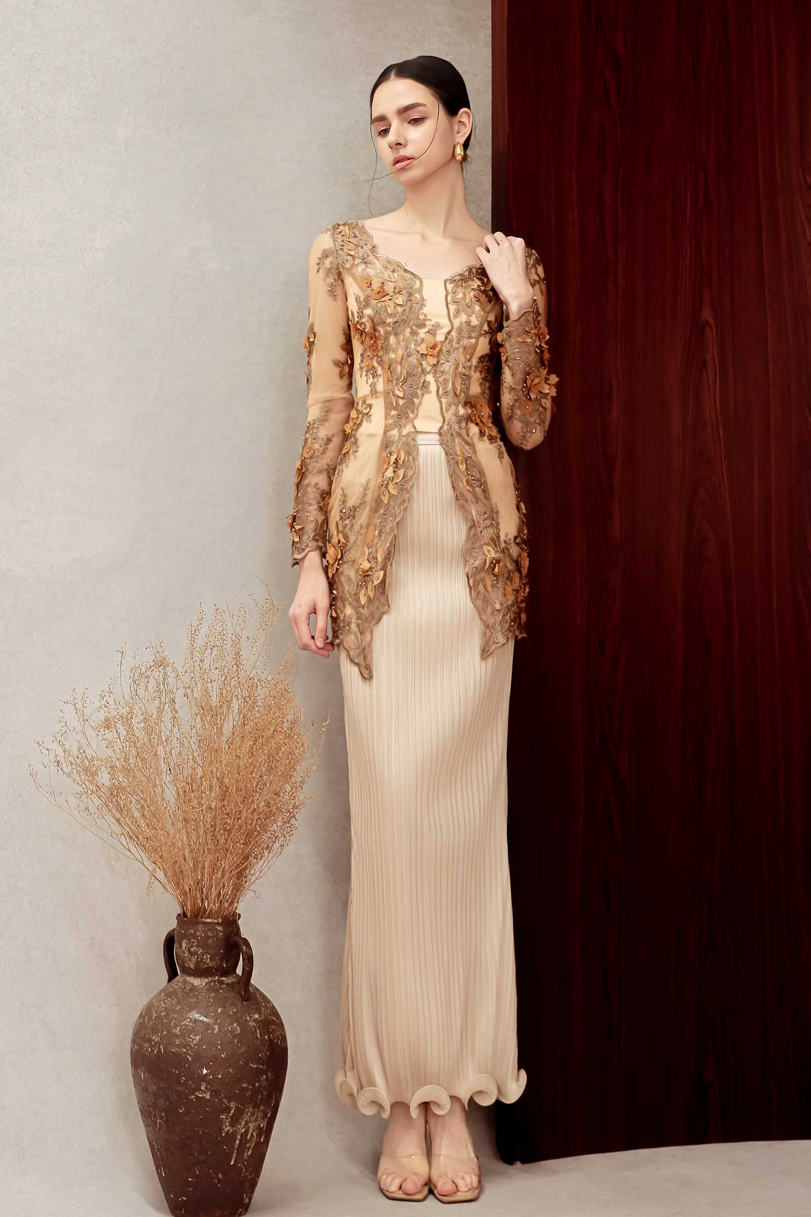 Aurielle Kebaya Top (Gold) - Image 4