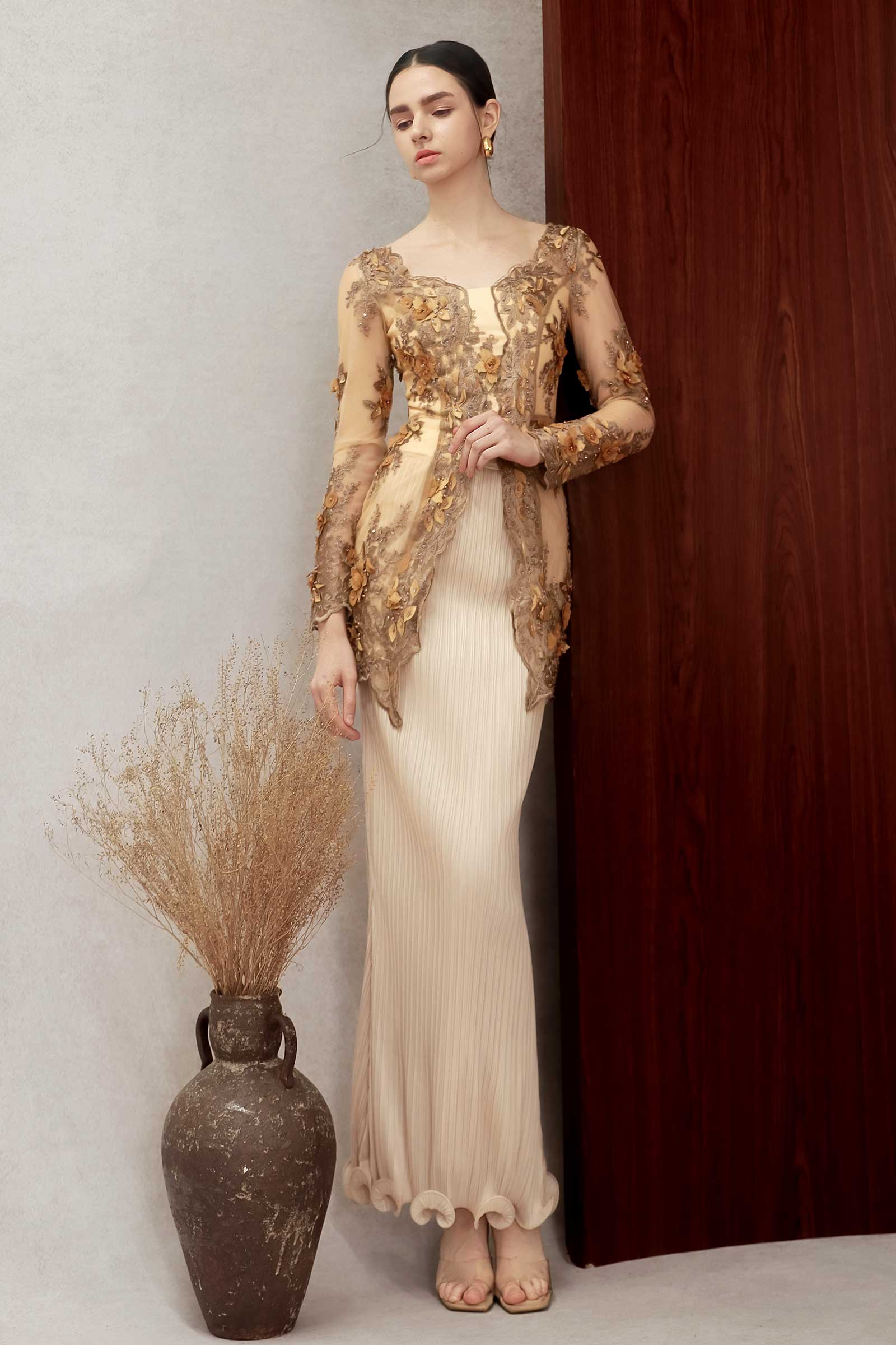 Aurielle Kebaya Top (Gold) - Image 8