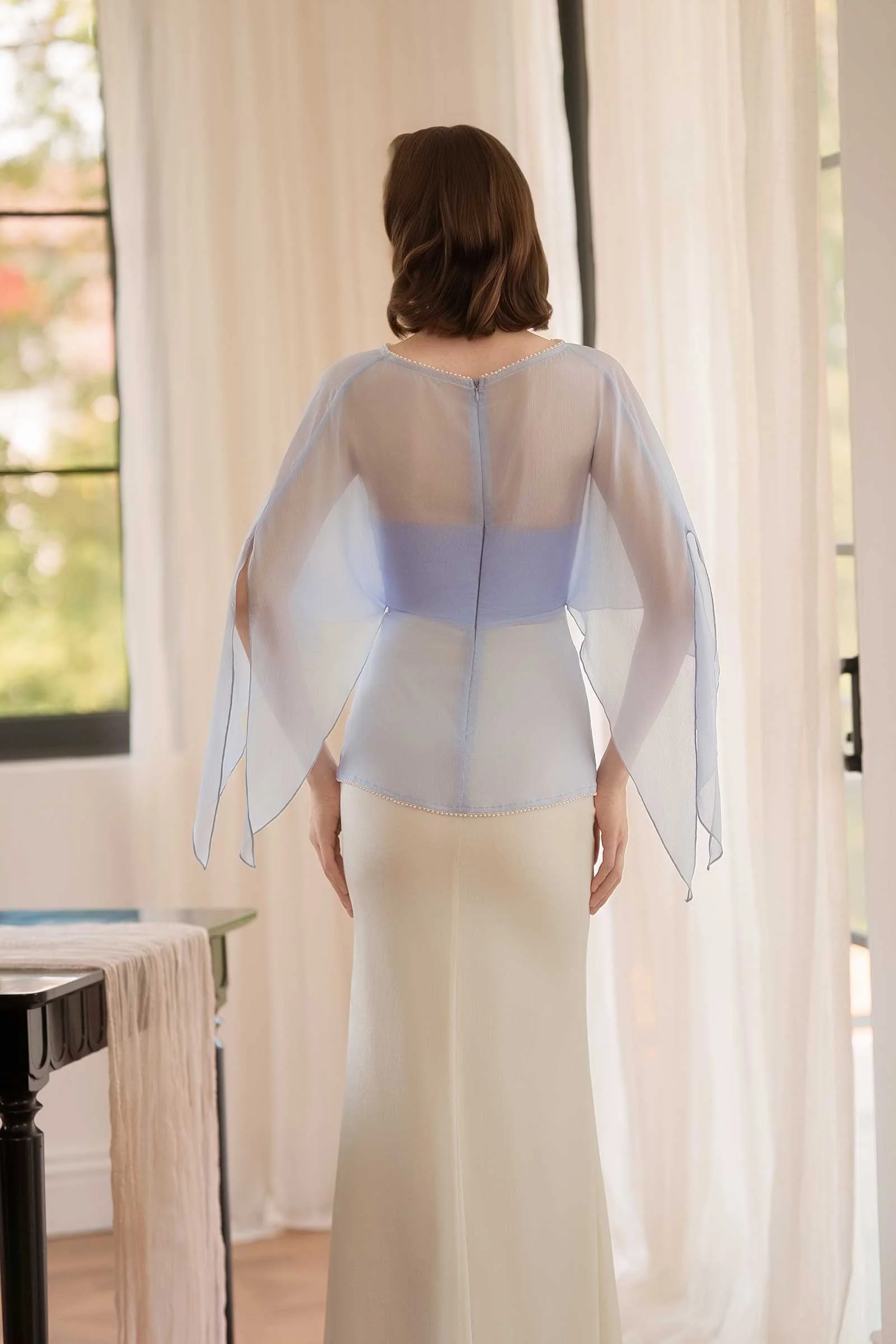 Aveline Kebaya Top (Blue) - Image 9