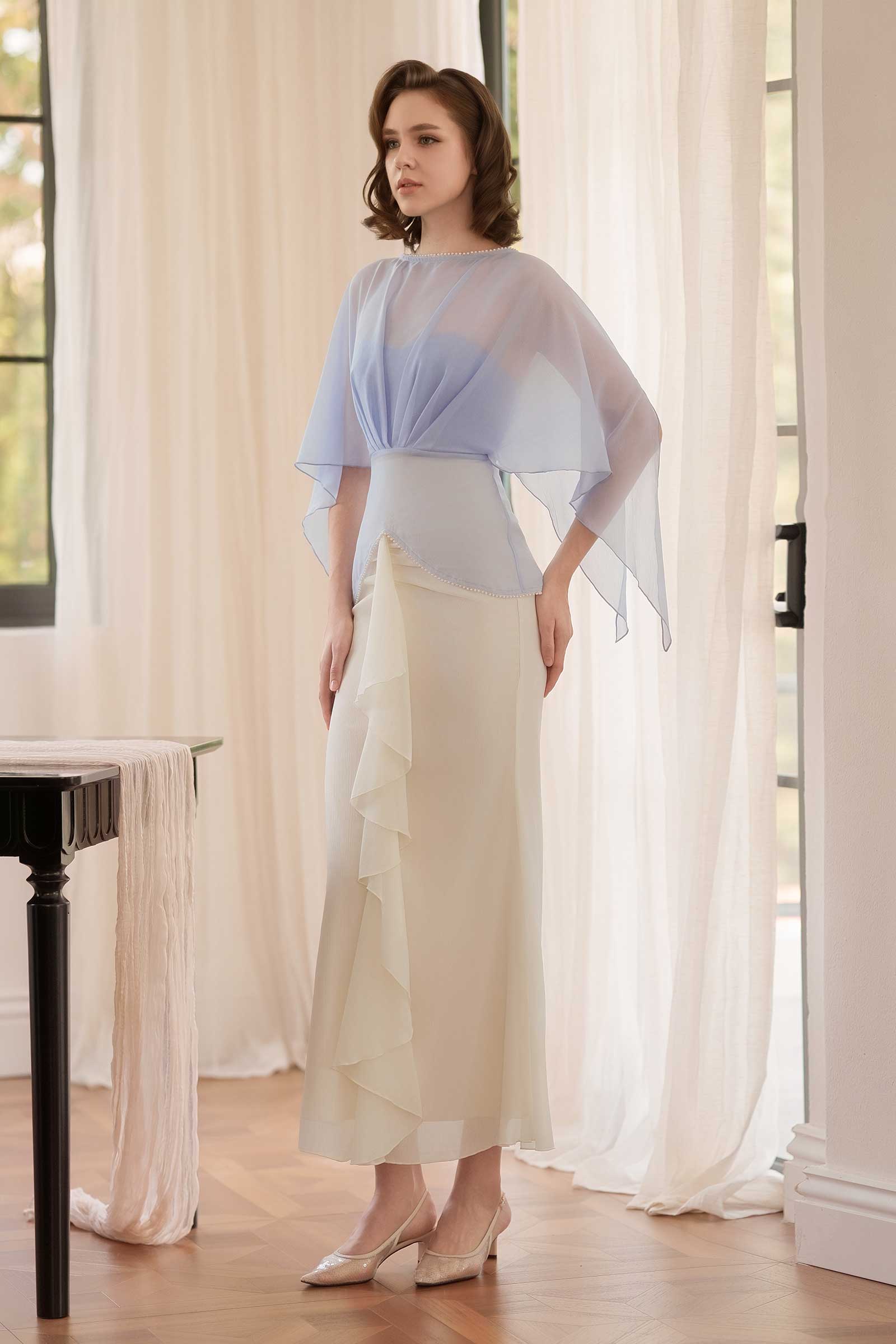 Aveline Skirt (Cream) - Image 3