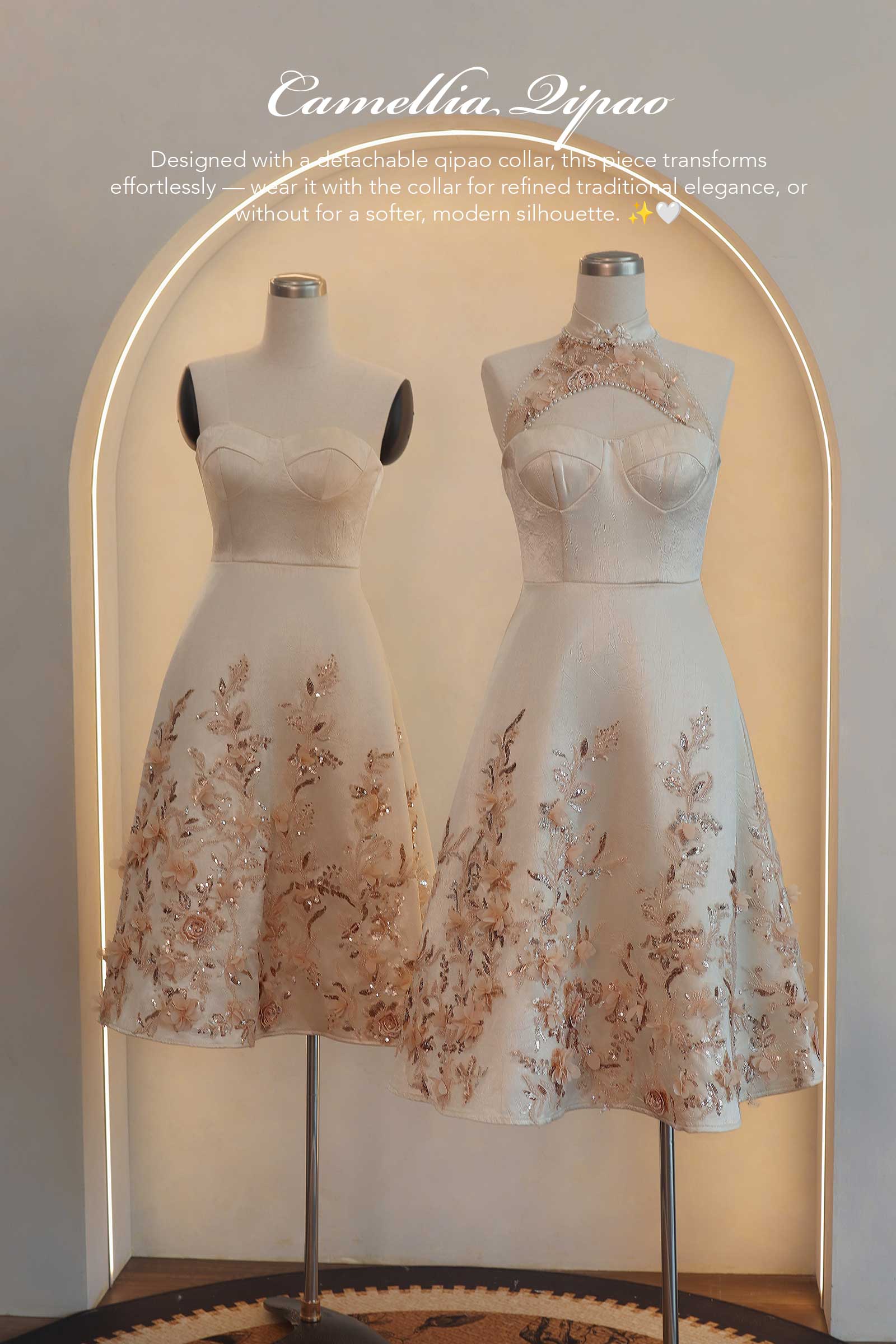 Camelia Dress (Champagne) - Image 2