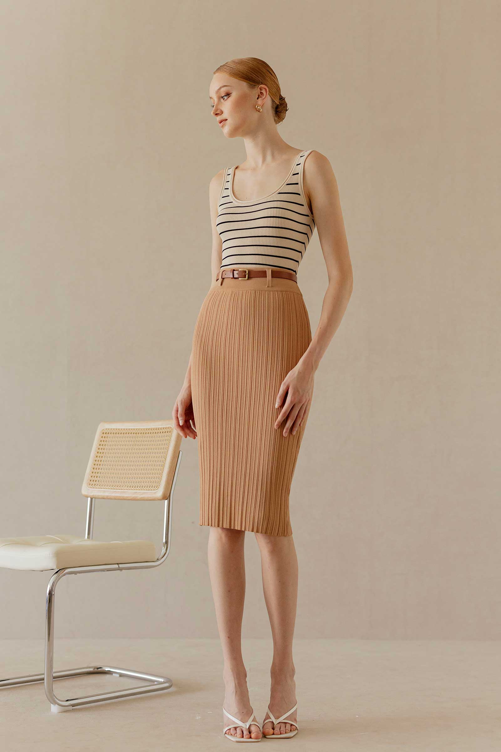 Dinierv Skirt (Brown) - Image 5