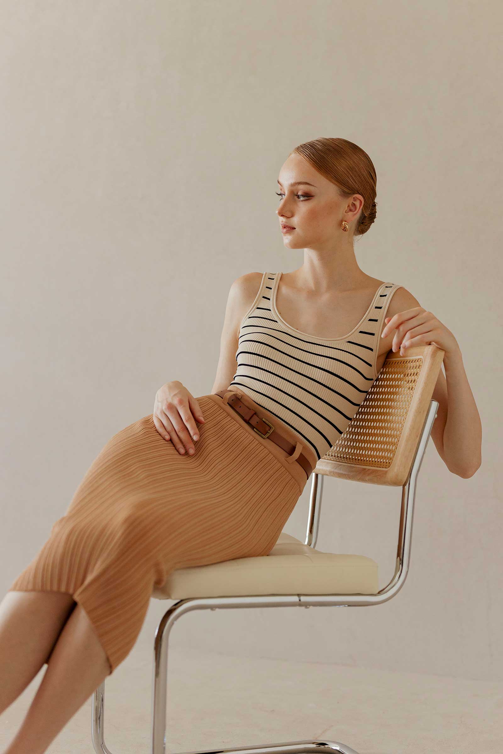 Dinierv Skirt (Brown) - Image 9