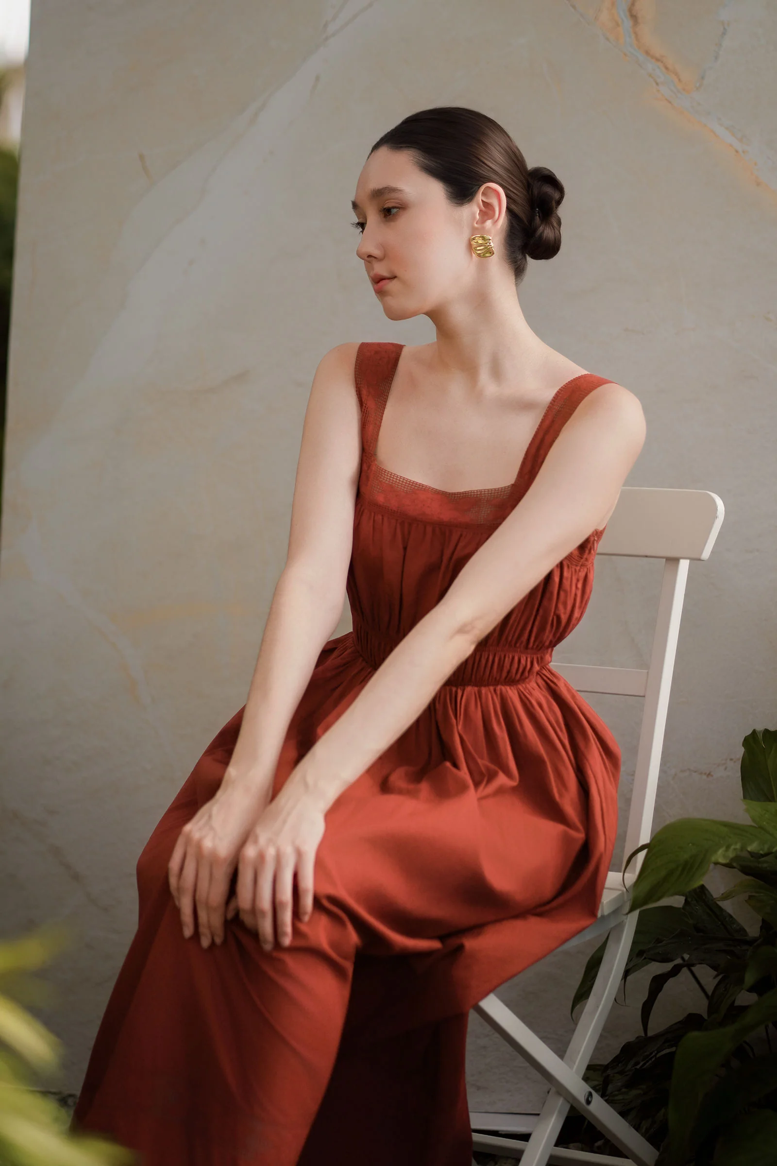 Delearis Dress (Maroon) - Image 5