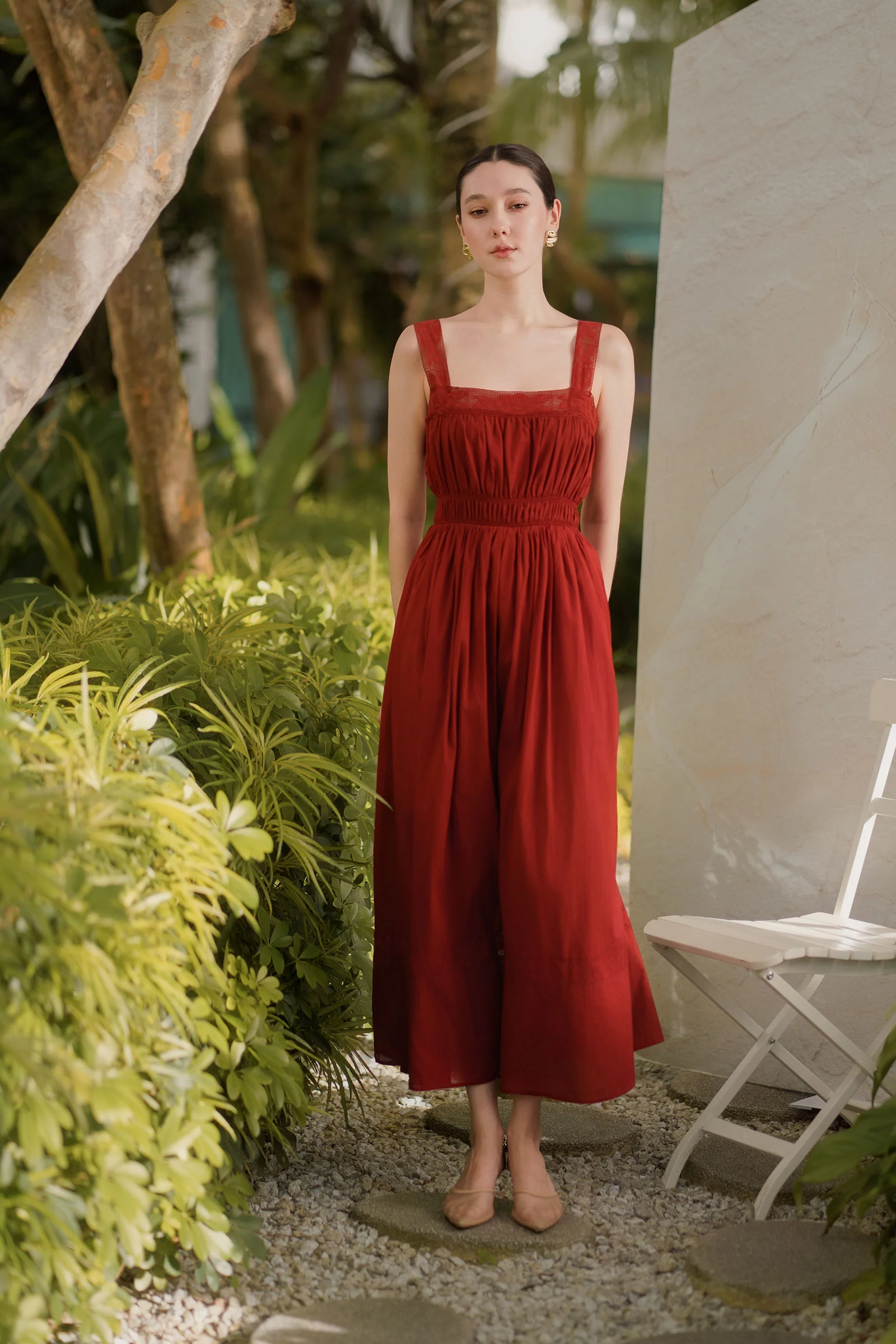 Delearis Dress (Maroon) - Image 7