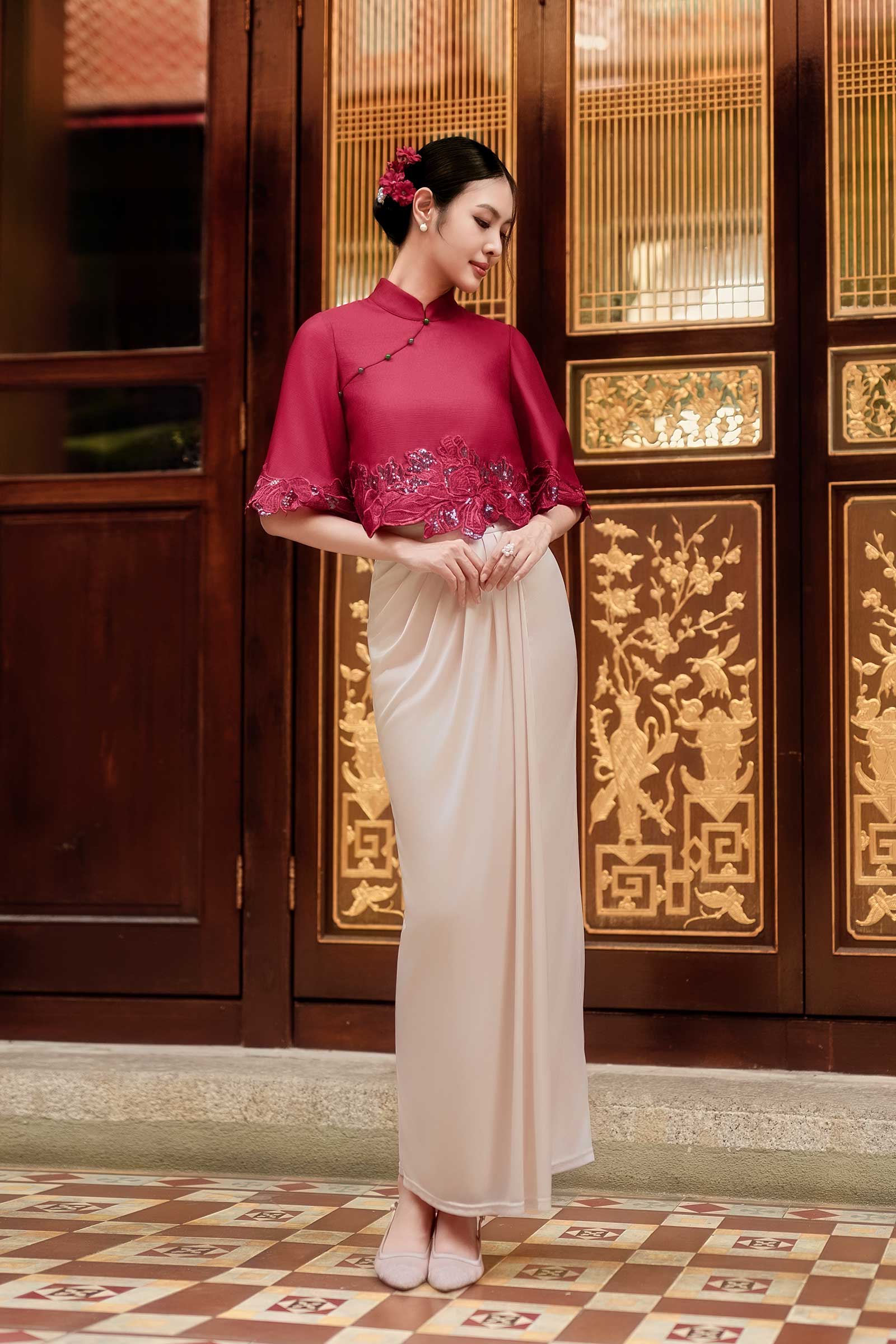 Diavene Skirt (Champagne) - Image 6
