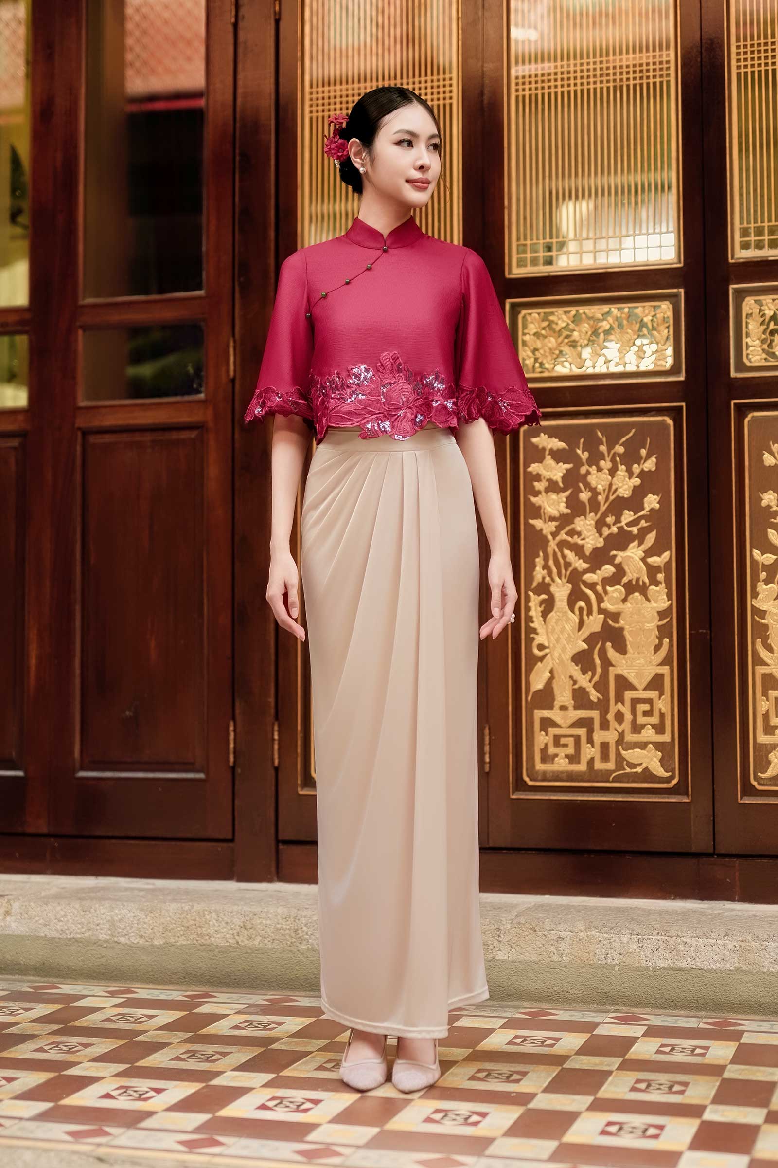 Diavene Skirt (Champagne) - Image 8