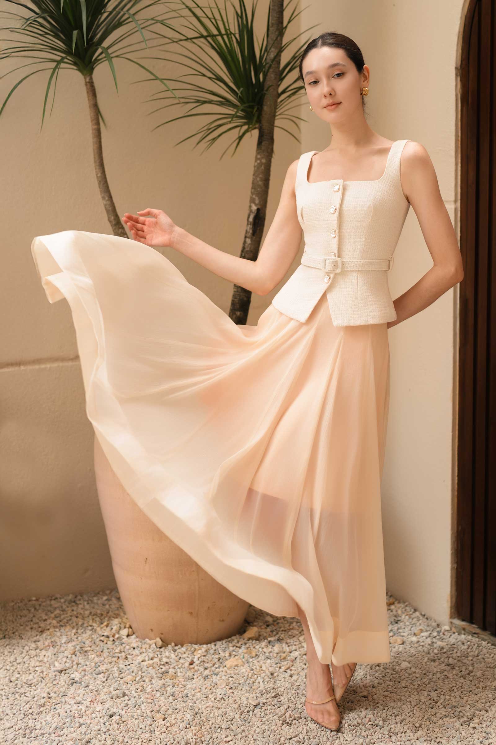 Dalaire Organza Skirt (Cream) - Image 10