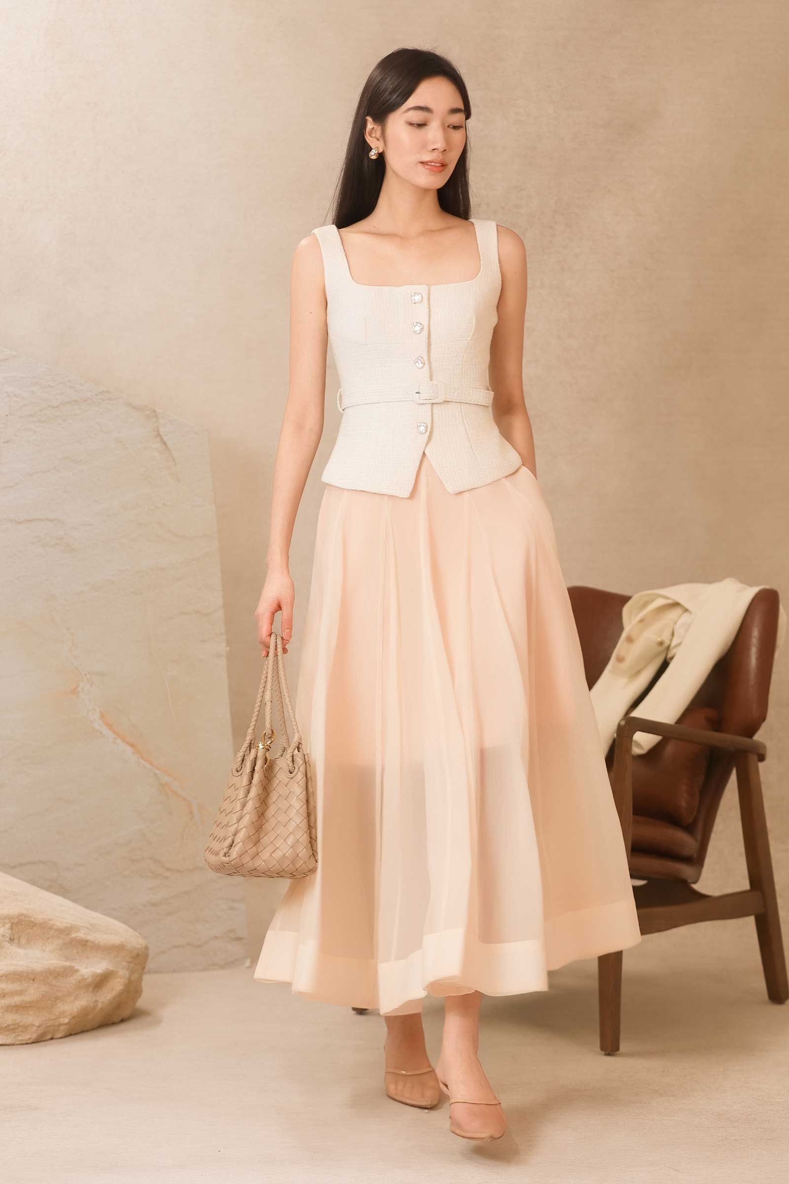 Dalaire Organza Skirt (Cream) - Image 12