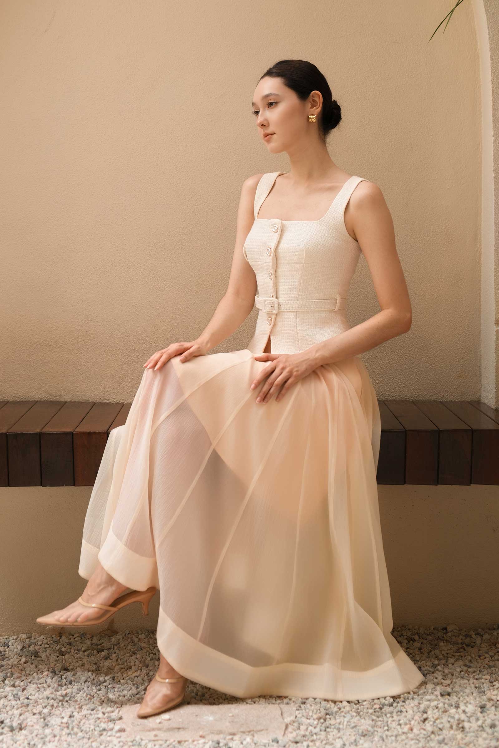 Dalaire Organza Skirt (Cream) - Image 8